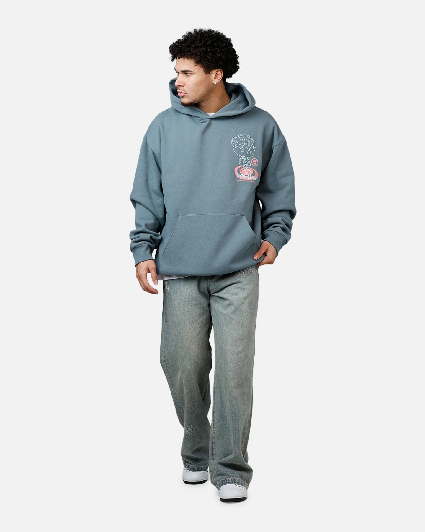Hypland X One Piece Chopper Splatter Hoodie Blue - Image 3