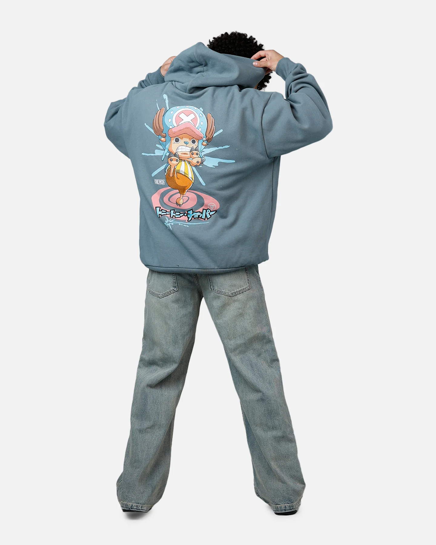 Hypland X One Piece Chopper Splatter Hoodie Blue - Image 6
