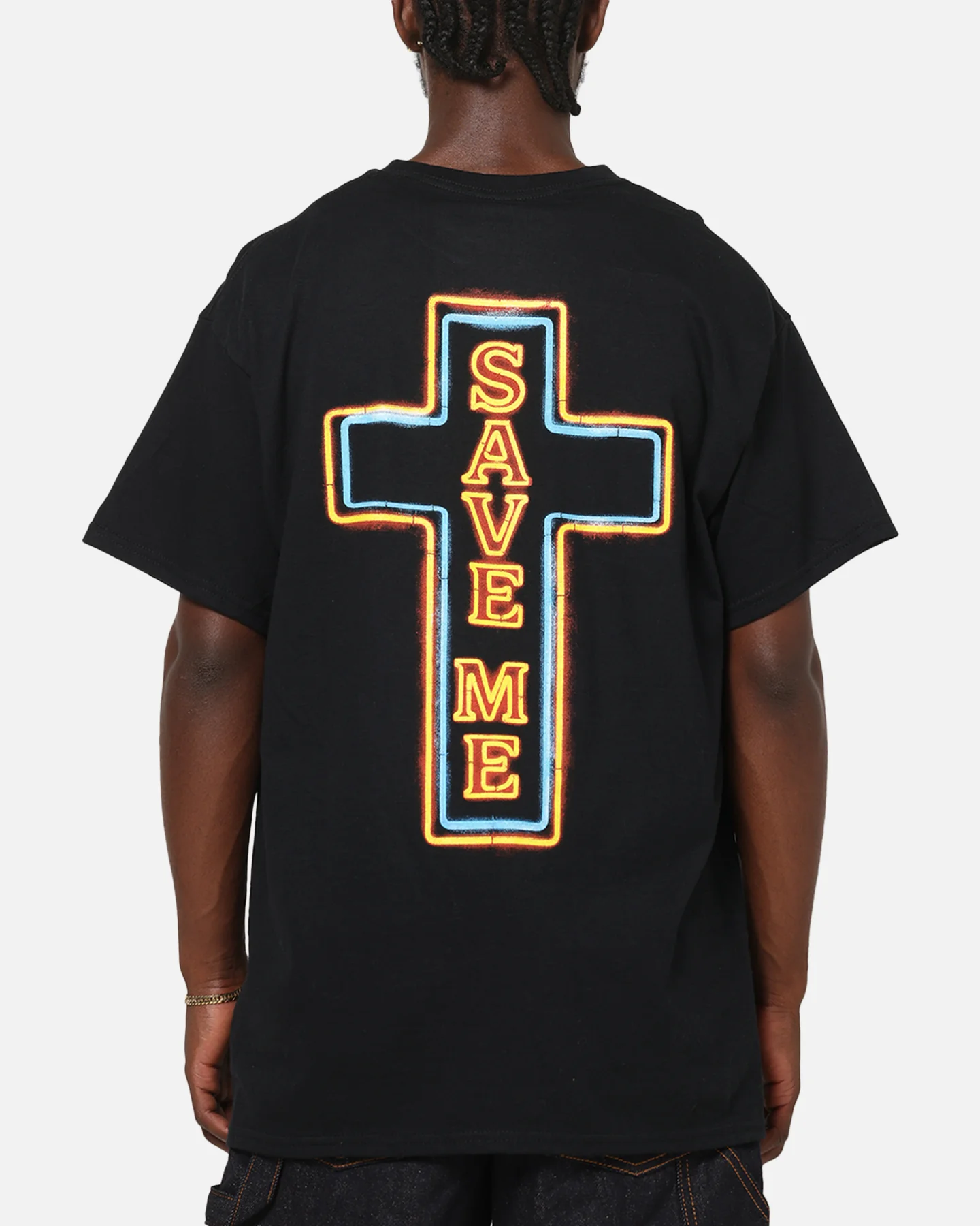 Jelly Roll Praying Neon T-Shirt Black - Image 2