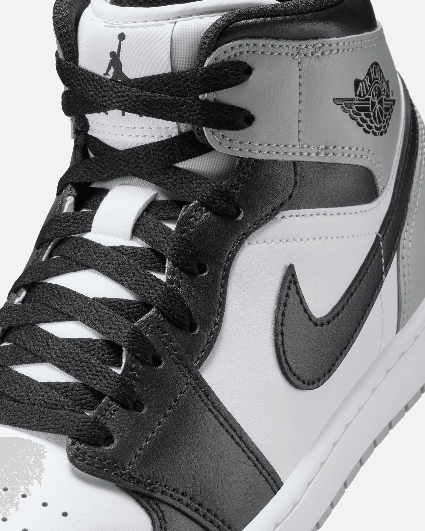 Jordan Air Jordan 1 Mid "Baron" White/Black/Smoke Grey - Image 6