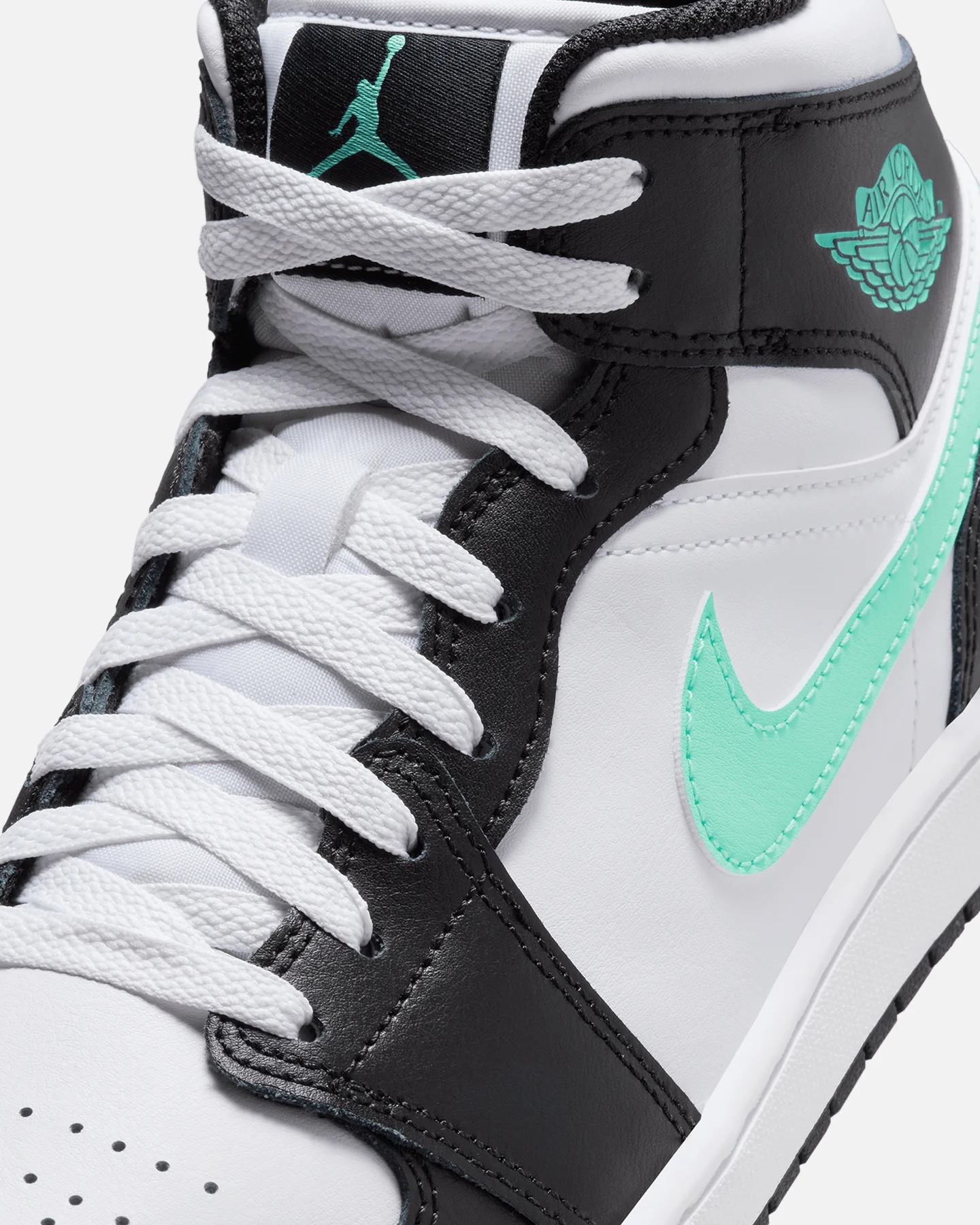 Jordan Air Jordan 1 Mid White/Green Glow - Image 6
