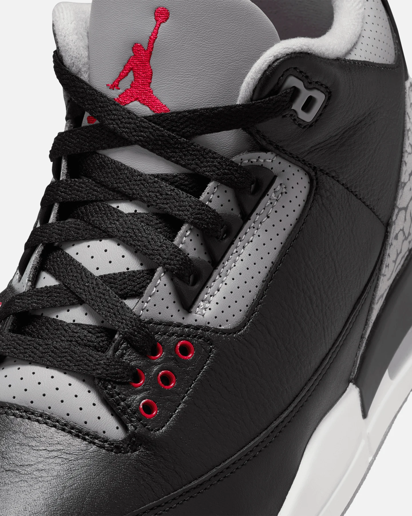 Jordan Air Jordan 3 Retro "Black Cement" Black/Fire-Red - Image 6