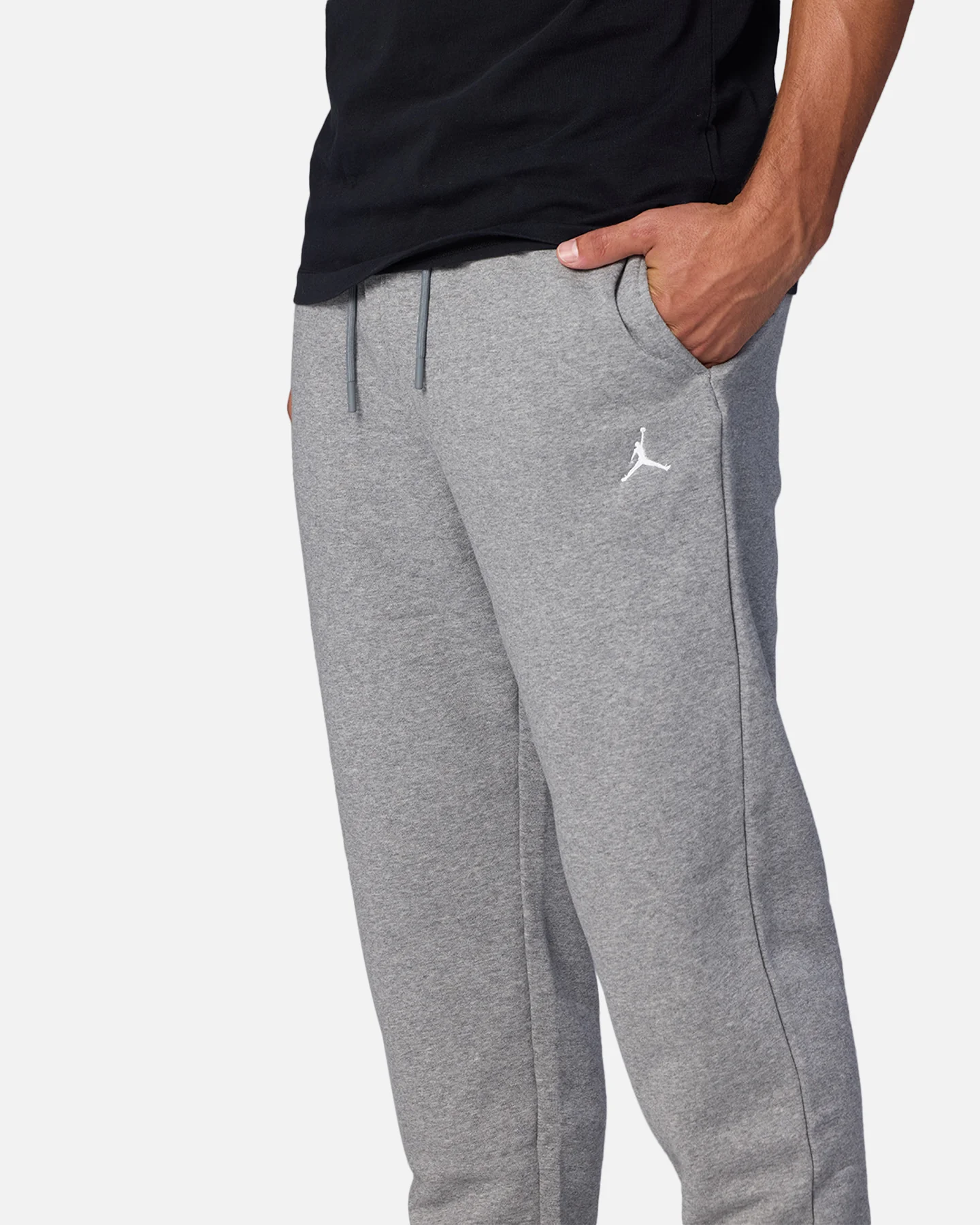 Jordan Brooklyn Fleece Pants Carbon Heather/White - Image 3