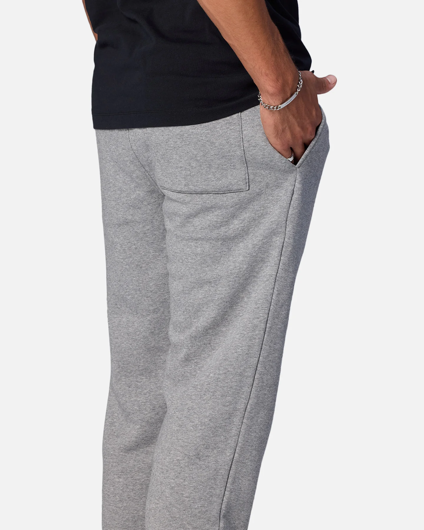 Jordan Brooklyn Fleece Pants Carbon Heather/White - Image 4
