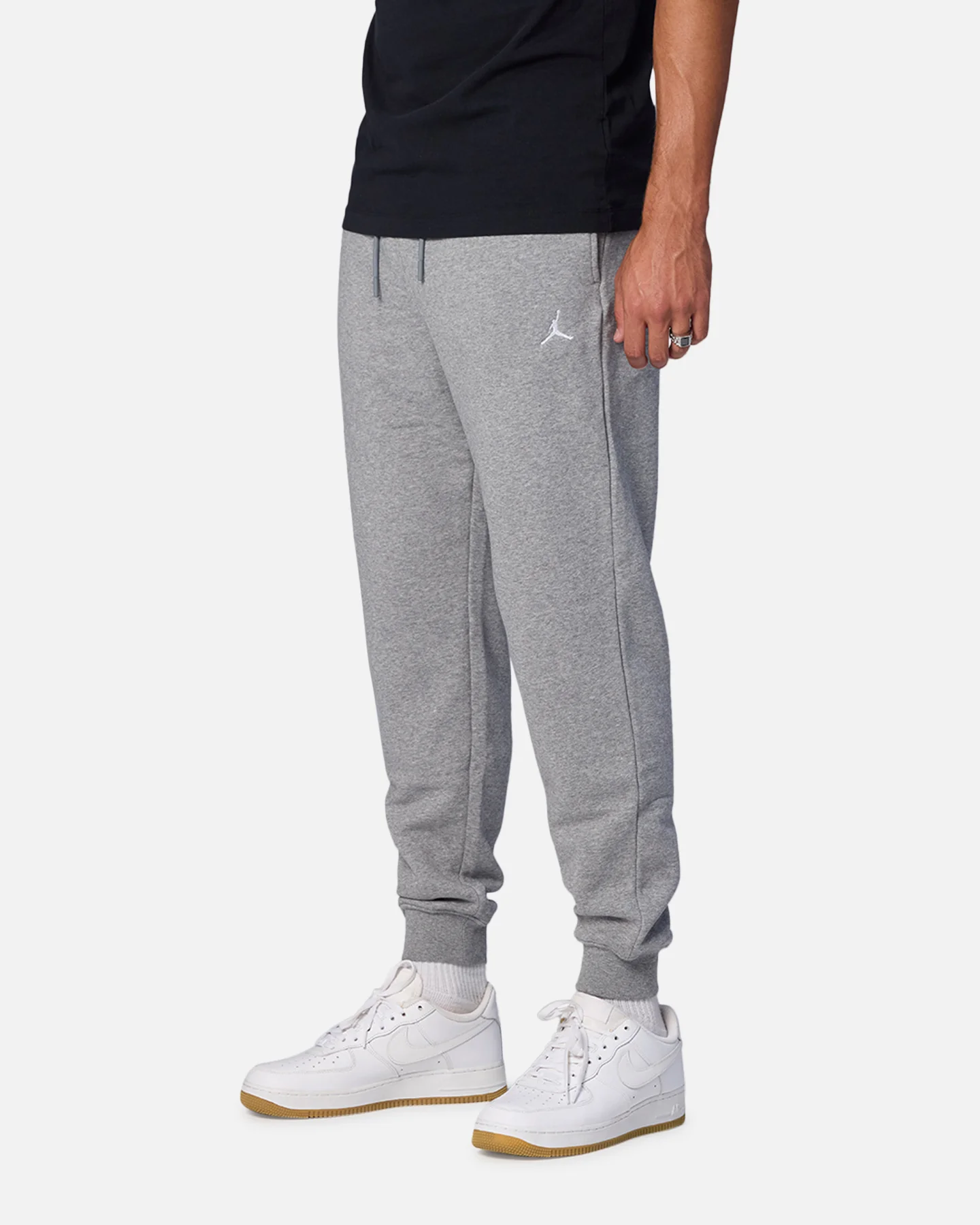 Jordan Brooklyn Fleece Pants Carbon Heather/White - Image 6