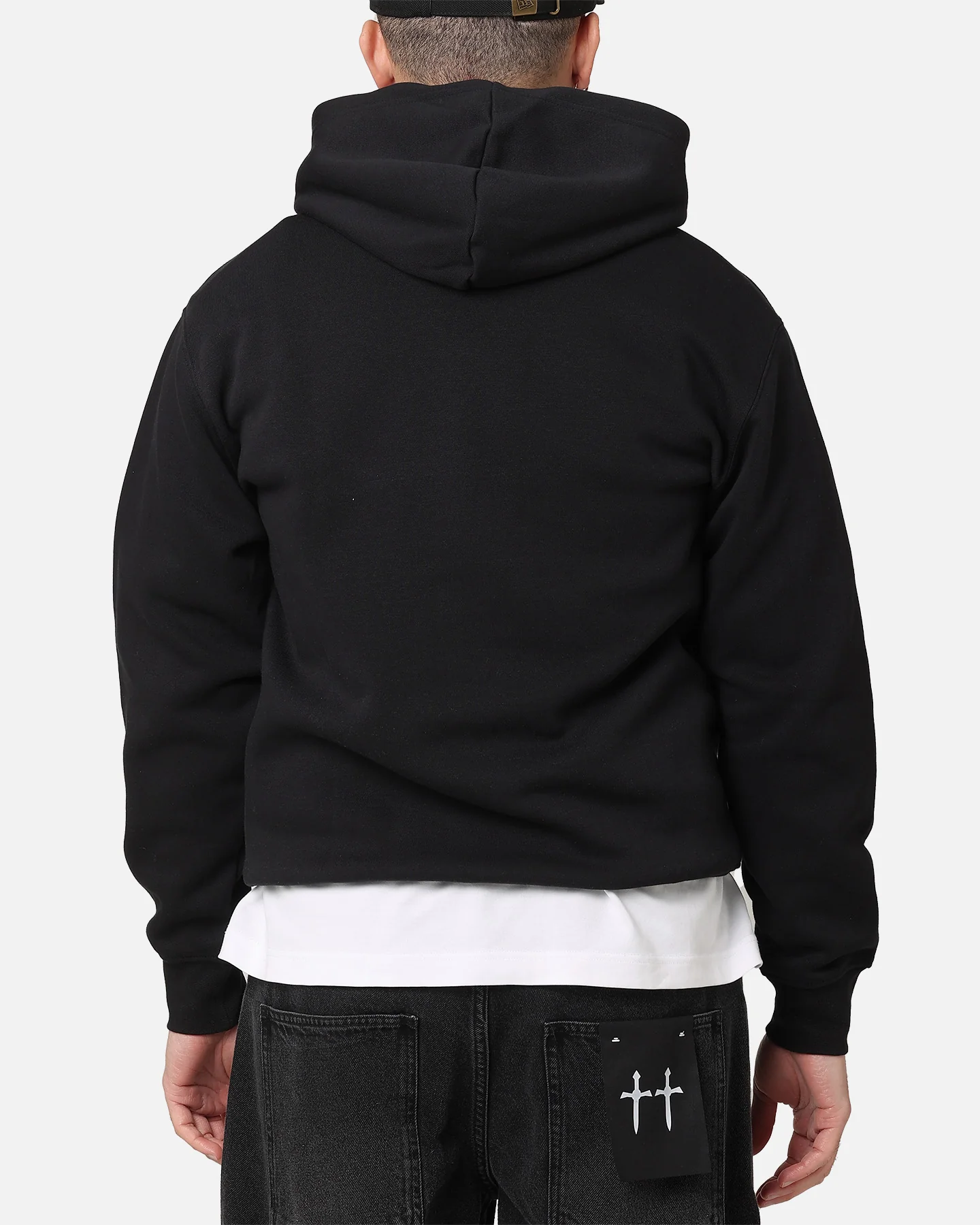 Jordan Brooklyn Fleece Pullover Hoodie Black/White - Image 3