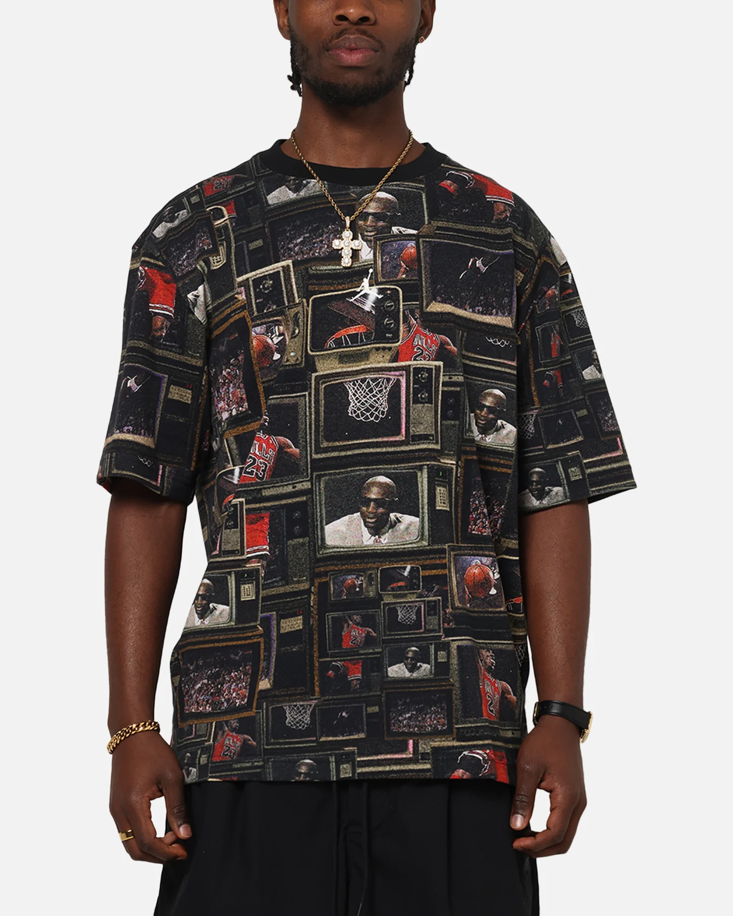 Jordan Brooklyn Printed T-Shirt Black/Sail