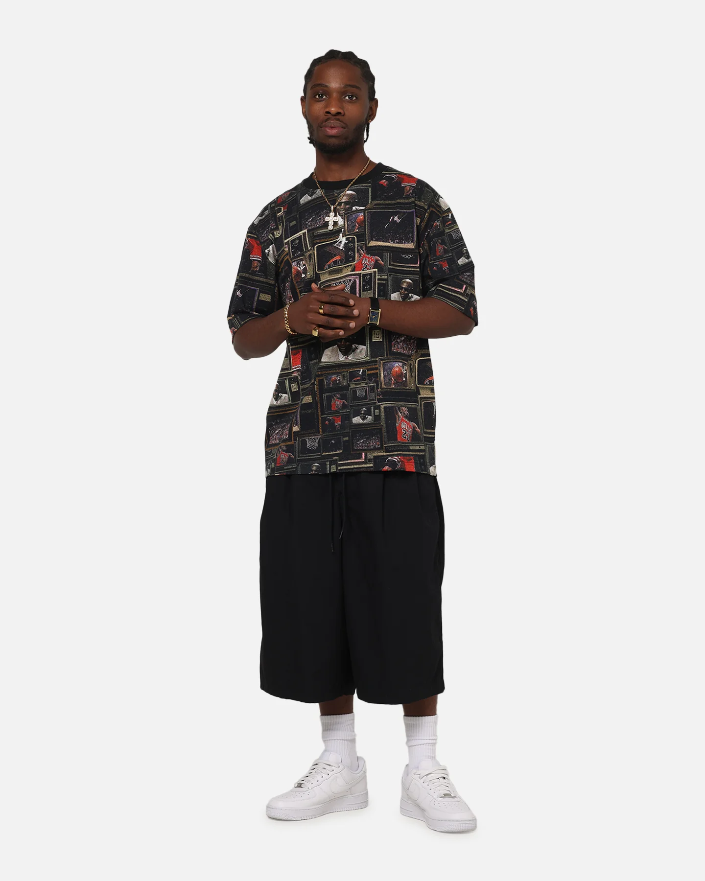 Jordan Brooklyn Printed T-Shirt Black/Sail - Image 3