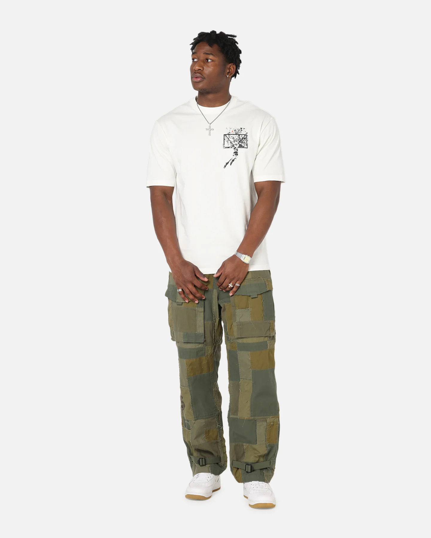 Jordan Brooklyn Shattered Back Board Oversized Graphic T-Shirt Sail - Image 4