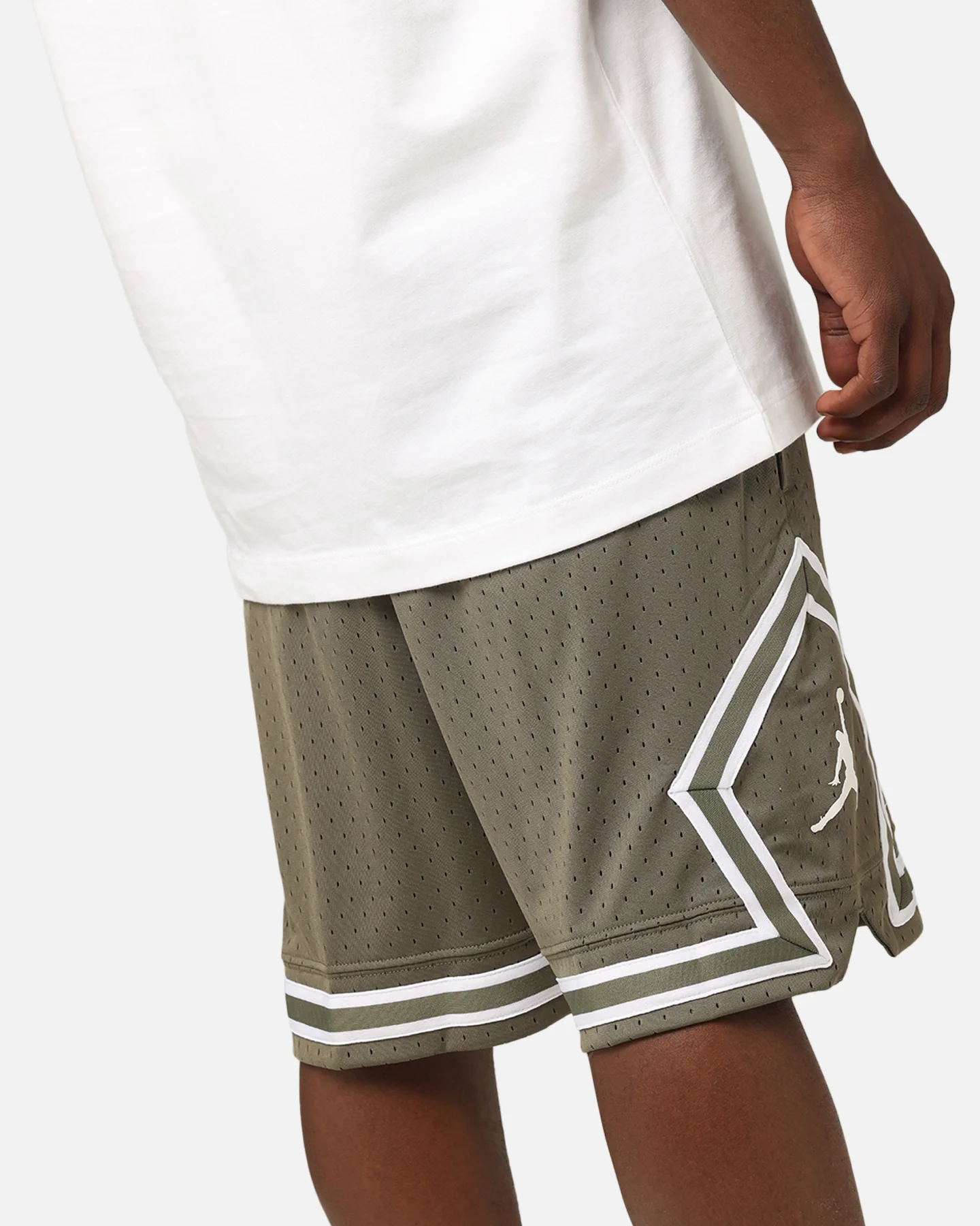 Jordan Dri-FIT Sport Diamond Shorts Medium Olive/White - Image 4