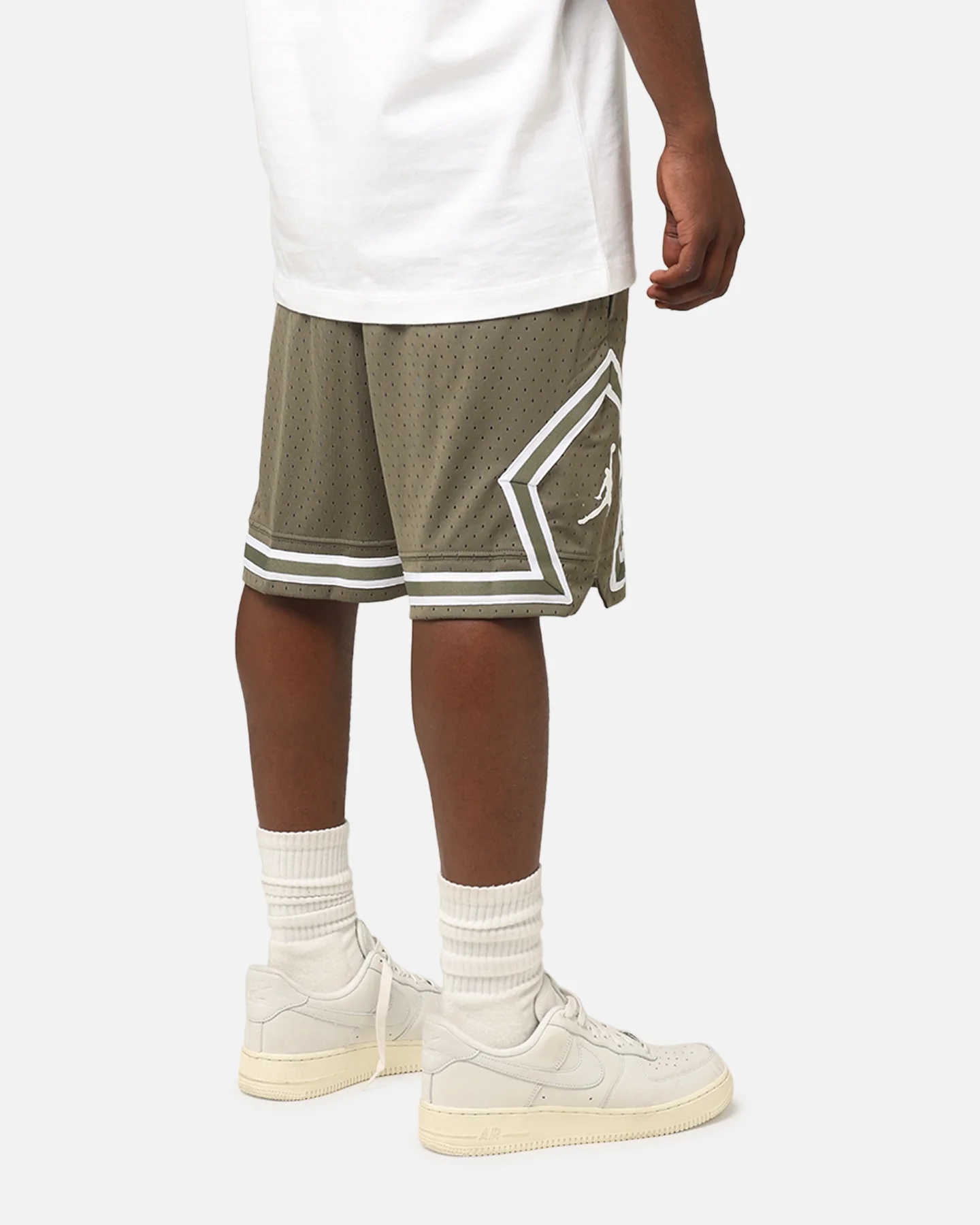 Jordan Dri-FIT Sport Diamond Shorts Medium Olive/White - Image 5