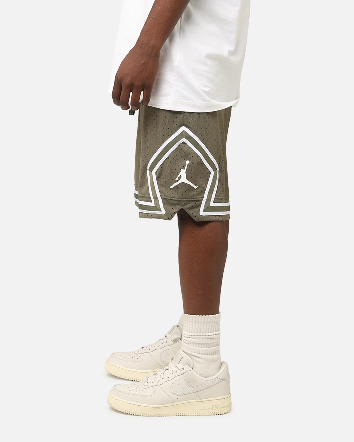 Jordan Dri-FIT Sport Diamond Shorts Medium Olive/White - Image 6