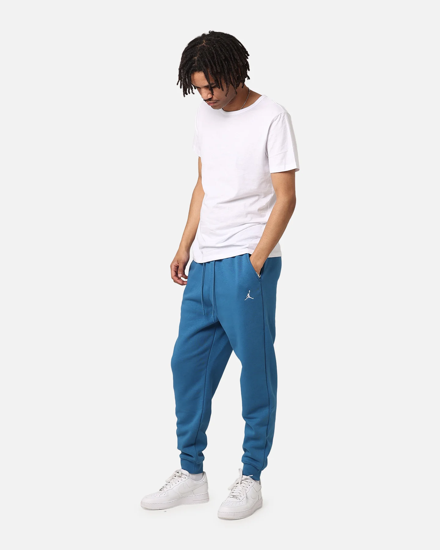 Jordan Essentials Fleece Tracksuit Pants Industrial Blue - Image 2