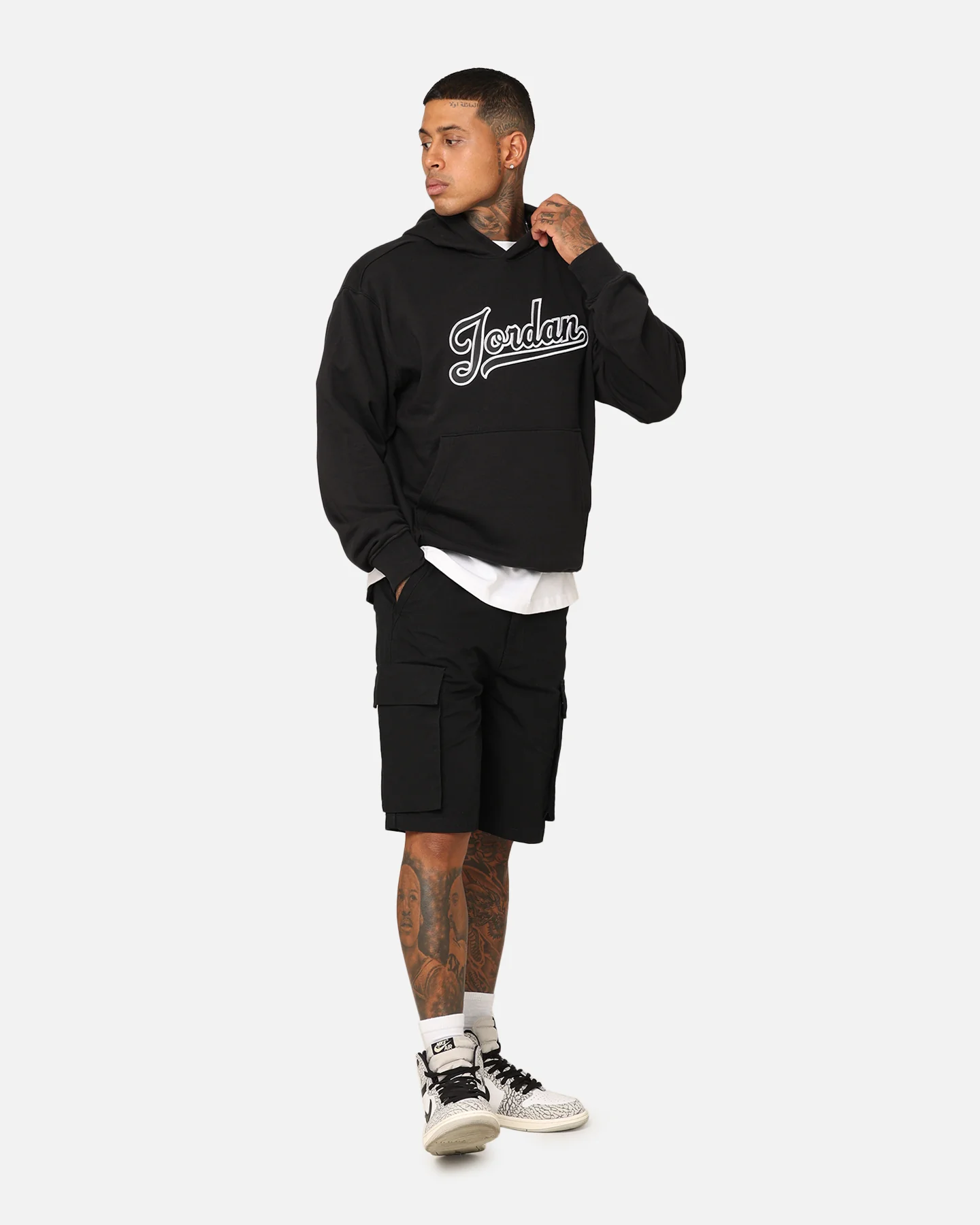 Jordan Flight MVP Fleece Pullover Hoodie Black - Image 2
