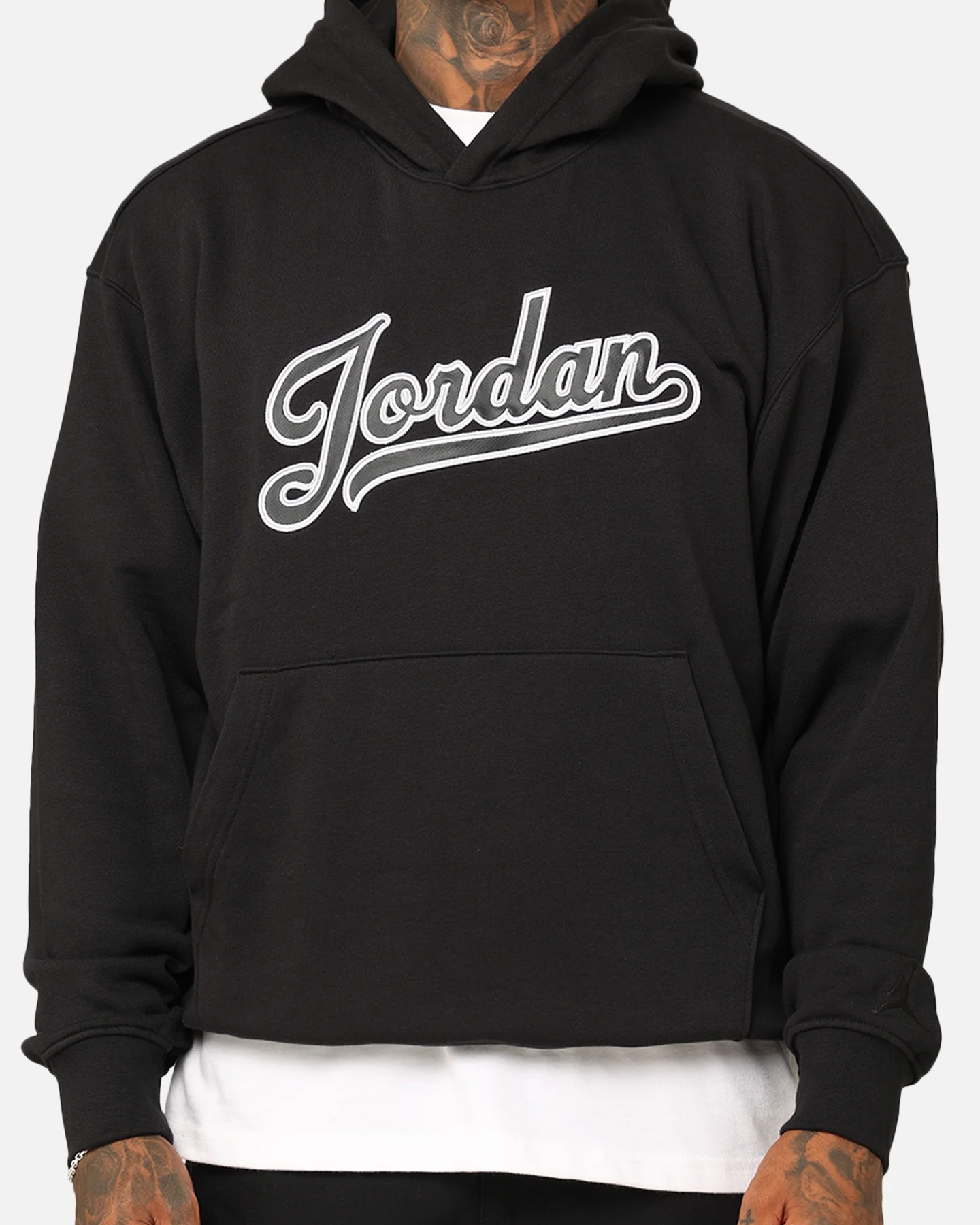 Jordan Flight MVP Fleece Pullover Hoodie Black - Image 3