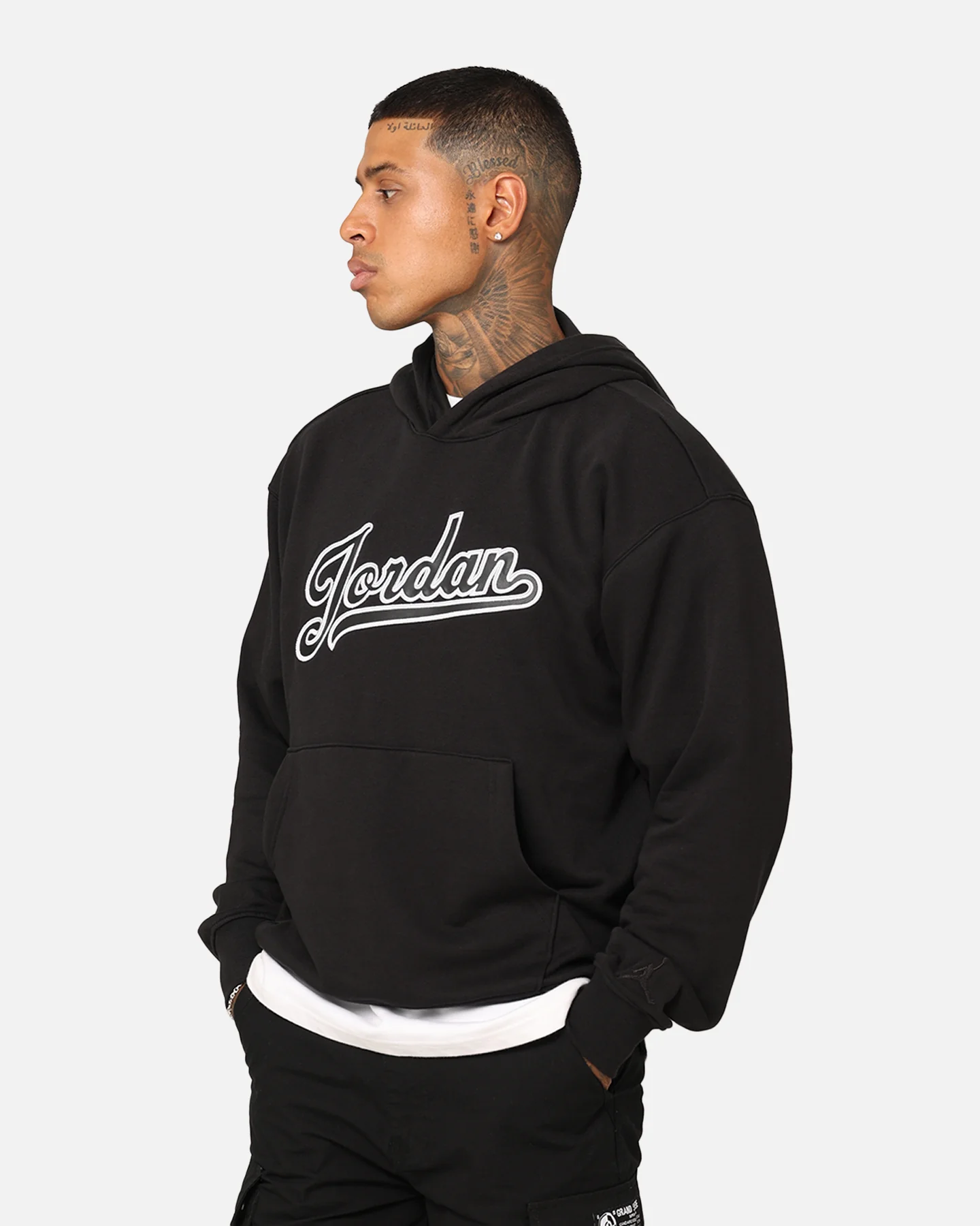 Jordan Flight MVP Fleece Pullover Hoodie Black - Image 6