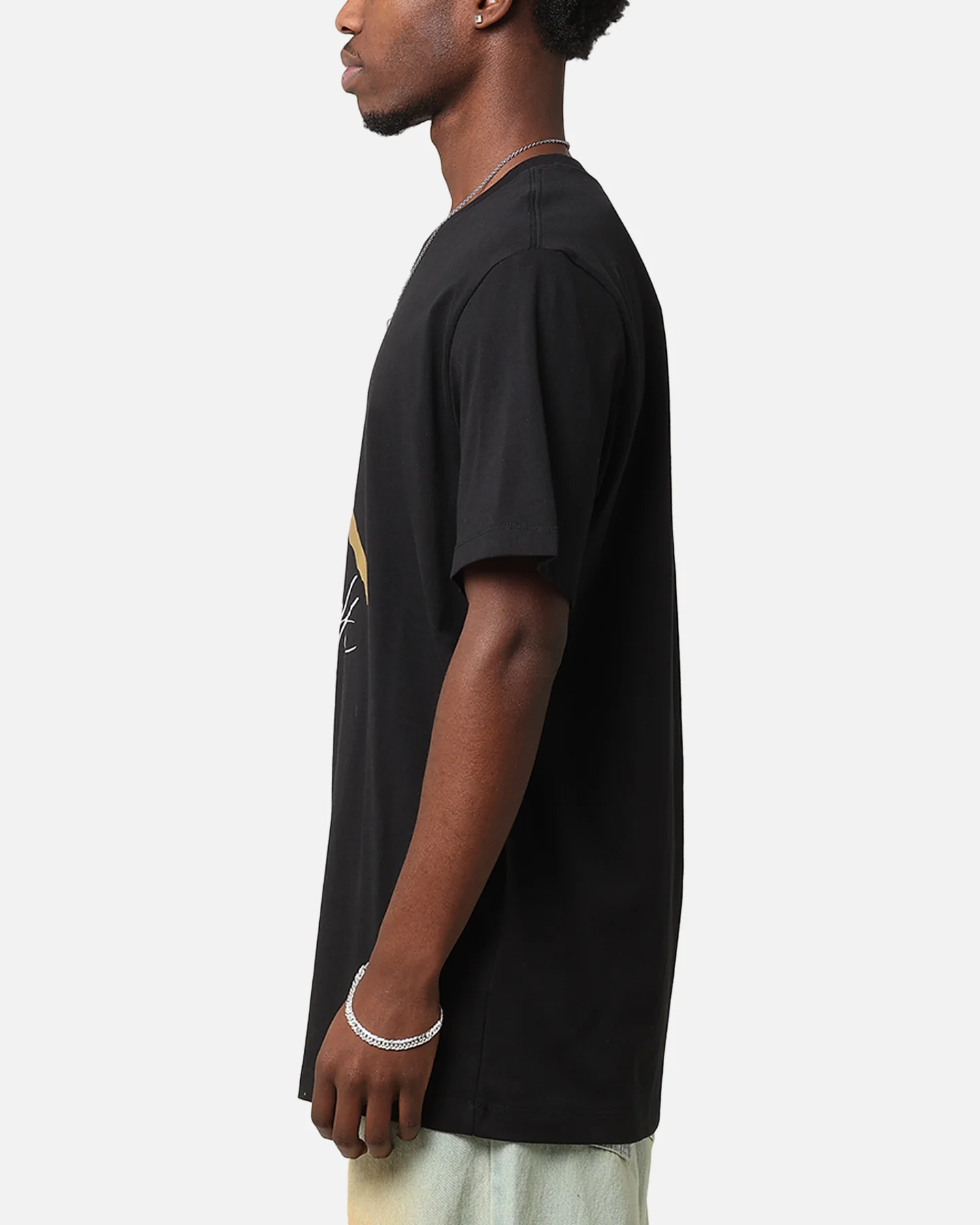 Jordan Jumpman Flight T-Shirt Black/Metallic Gold - Image 4