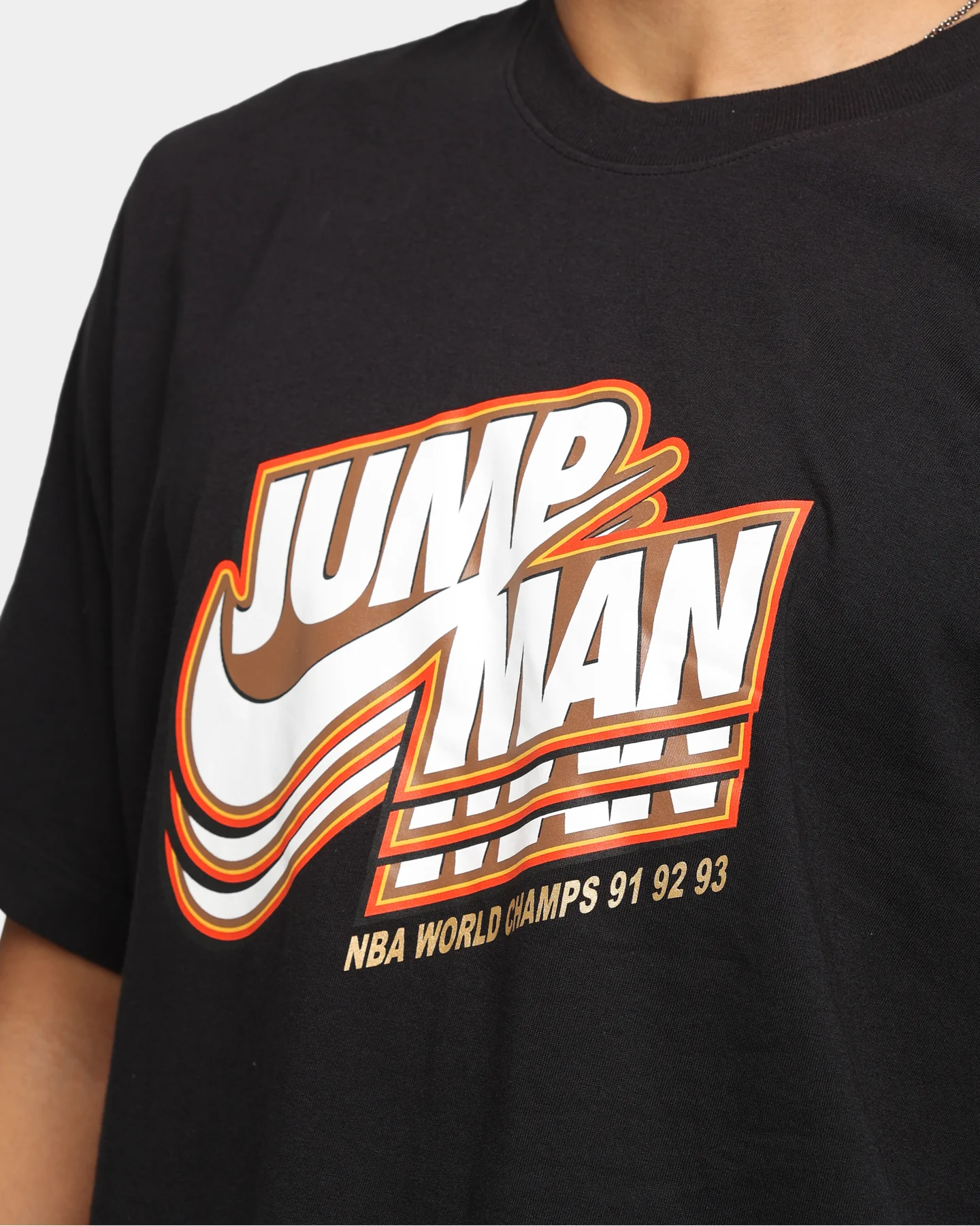 Jordan Jumpman GFX Crew T-Shirt Black/Metallic - Image 7