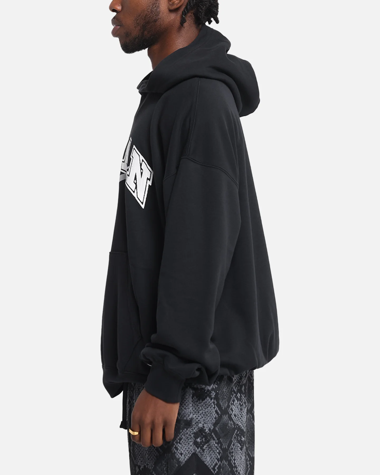 Jordan Jumpman MVP Oversized French Terry Pullover Hoodie Black/Grey - Image 5