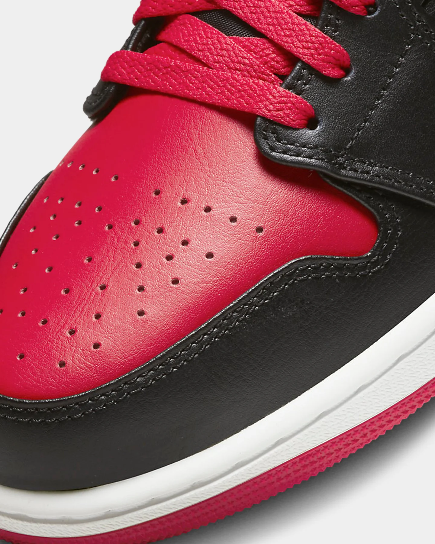 Jordan Kids' Air Jordan 1 Mid (GS) "Alternate Bred" Black/Fire Red-White - Image 6