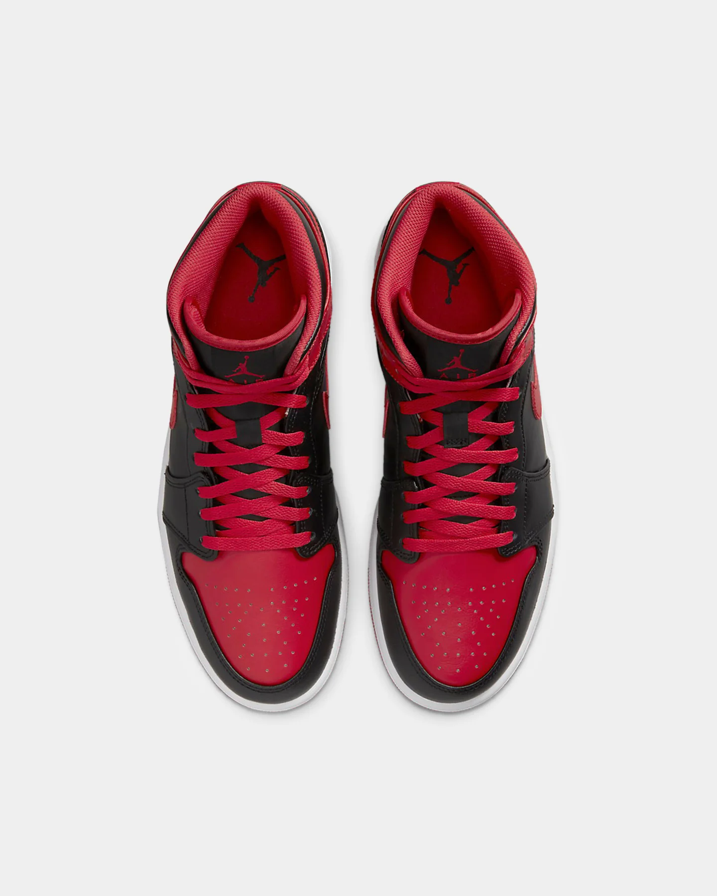 Jordan Kids' Air Jordan 1 Mid (GS) "Alternate Bred" Black/Fire Red-White - Image 7