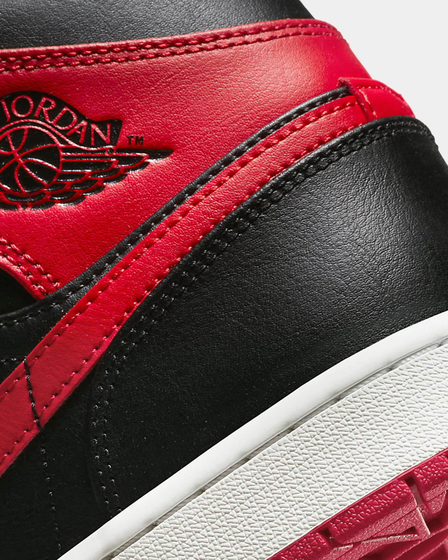 Jordan Kids' Air Jordan 1 Mid (GS) "Alternate Bred" Black/Fire Red-White - Image 8