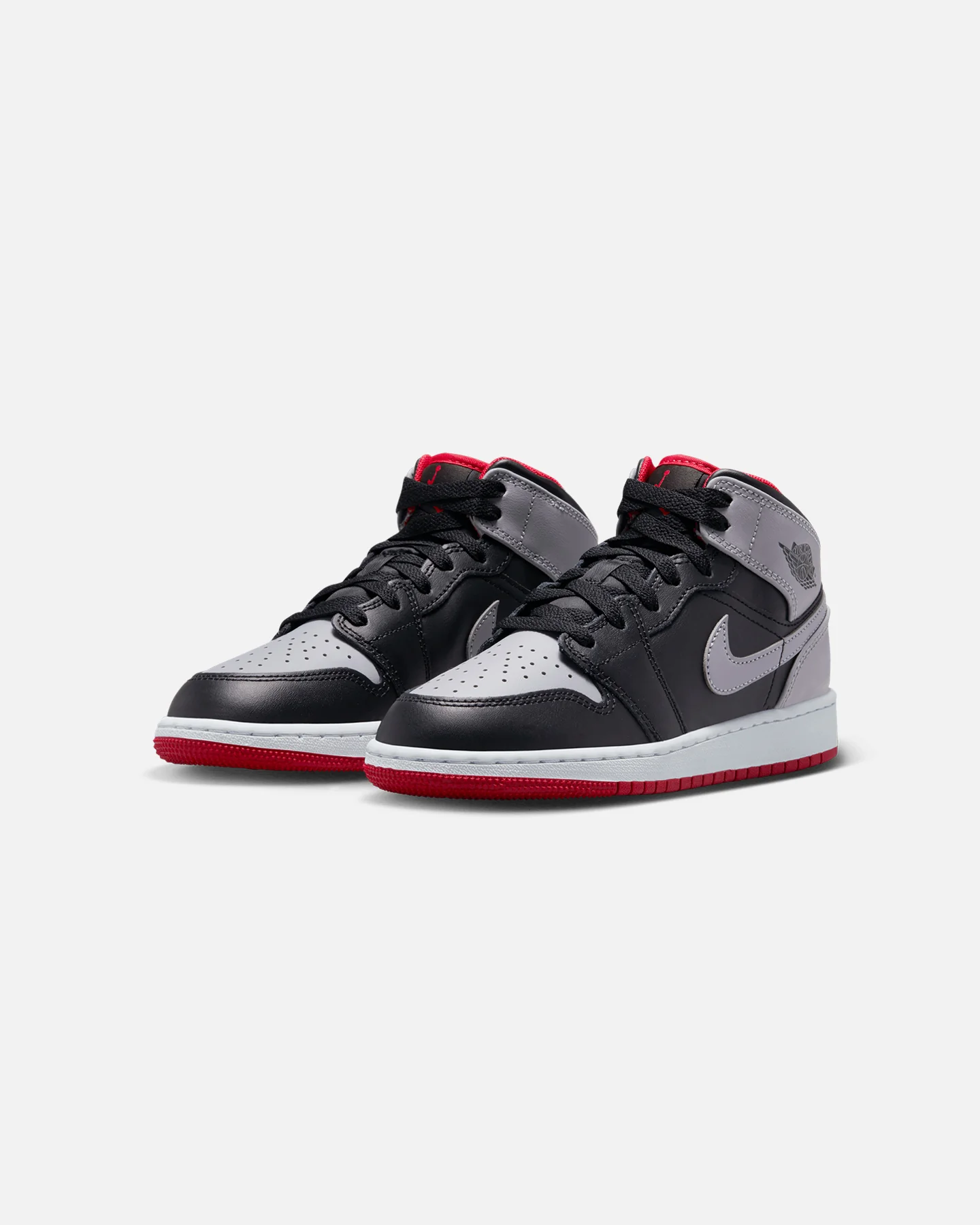 Jordan Kids' Air Jordan 1 Mid (GS) Black/Cement Grey - Image 2