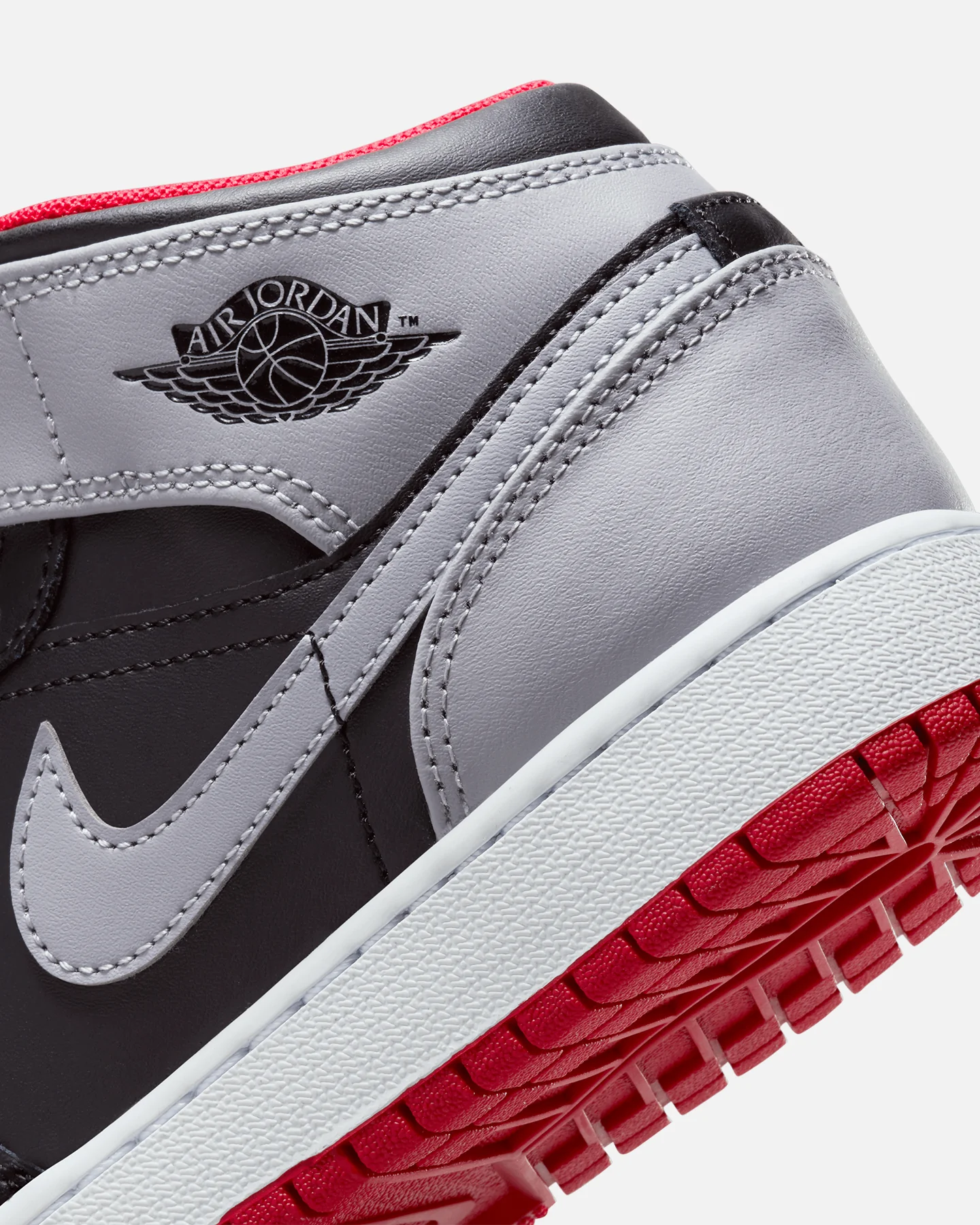 Jordan Kids' Air Jordan 1 Mid (GS) Black/Cement Grey - Image 8