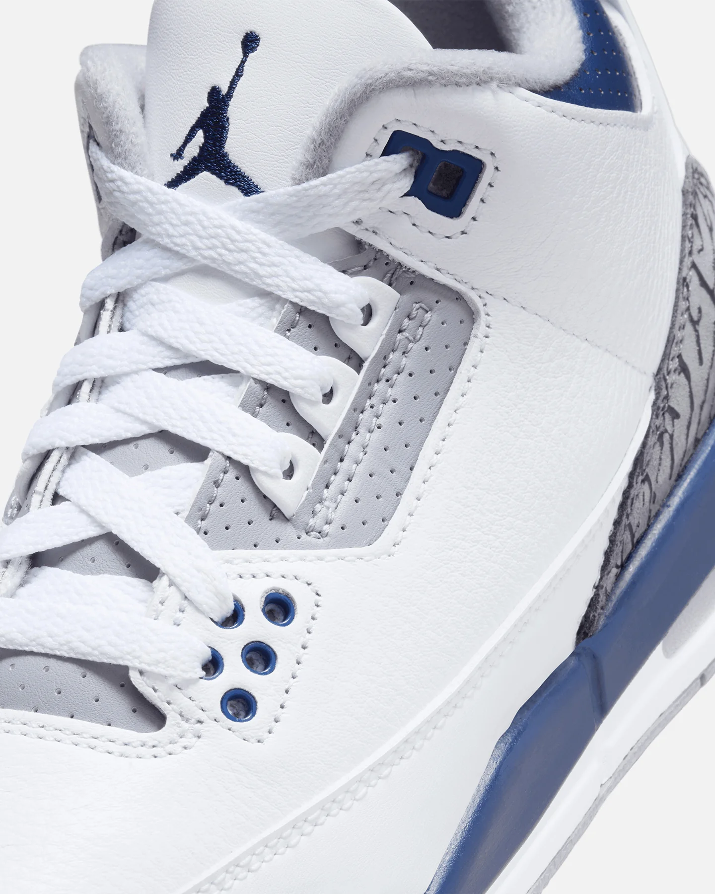 Jordan Kids' Air Jordan 3 Retro BG (GS) White/Midnight - Image 6
