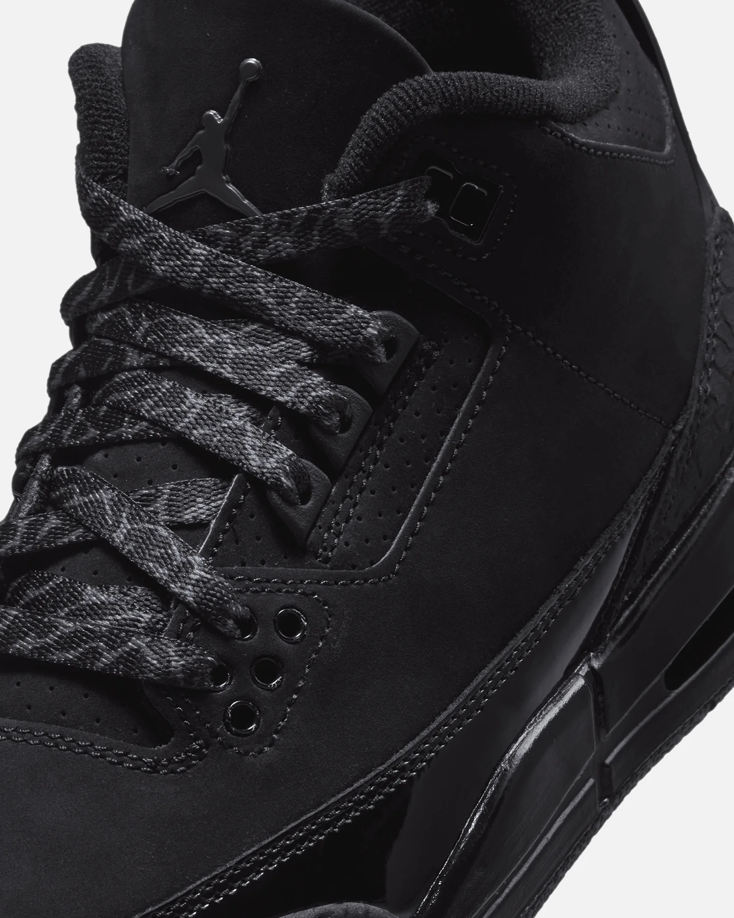 Jordan Kids' Air Jordan 3 Retro (GS) "Black Cat" Black/Charcoal - Image 6