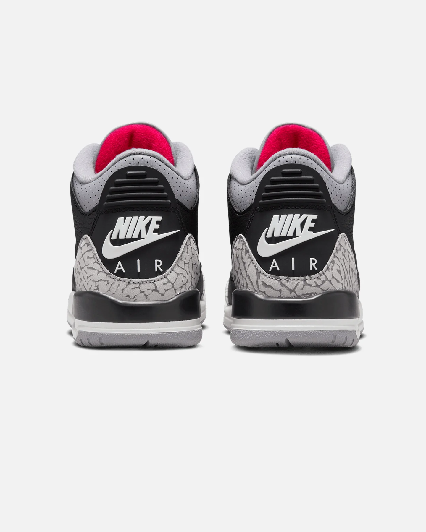 Jordan Kids' Air Jordan 3 Retro (GS) "Black Cement" Black/Fire Red-Cement Grey/Summit White - Image 3
