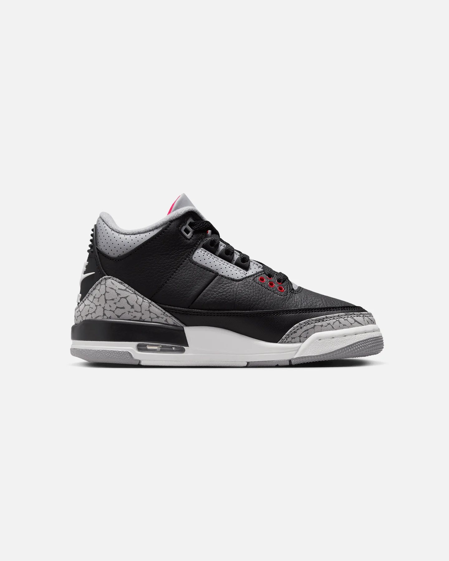 Jordan Kids' Air Jordan 3 Retro (GS) "Black Cement" Black/Fire Red-Cement Grey/Summit White - Image 4