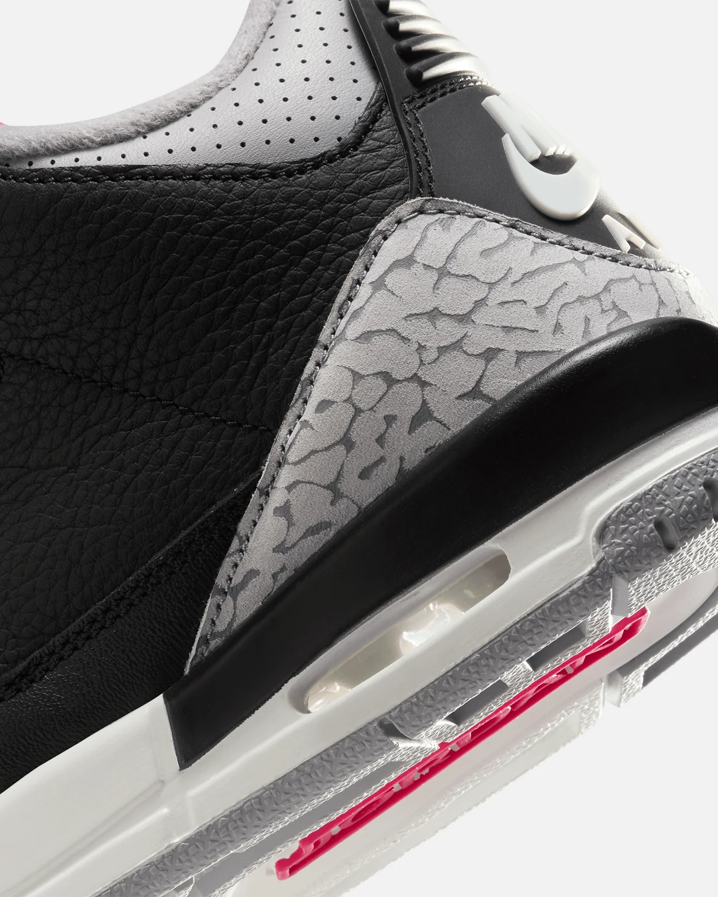 Jordan Kids' Air Jordan 3 Retro (GS) "Black Cement" Black/Fire Red-Cement Grey/Summit White - Image 8