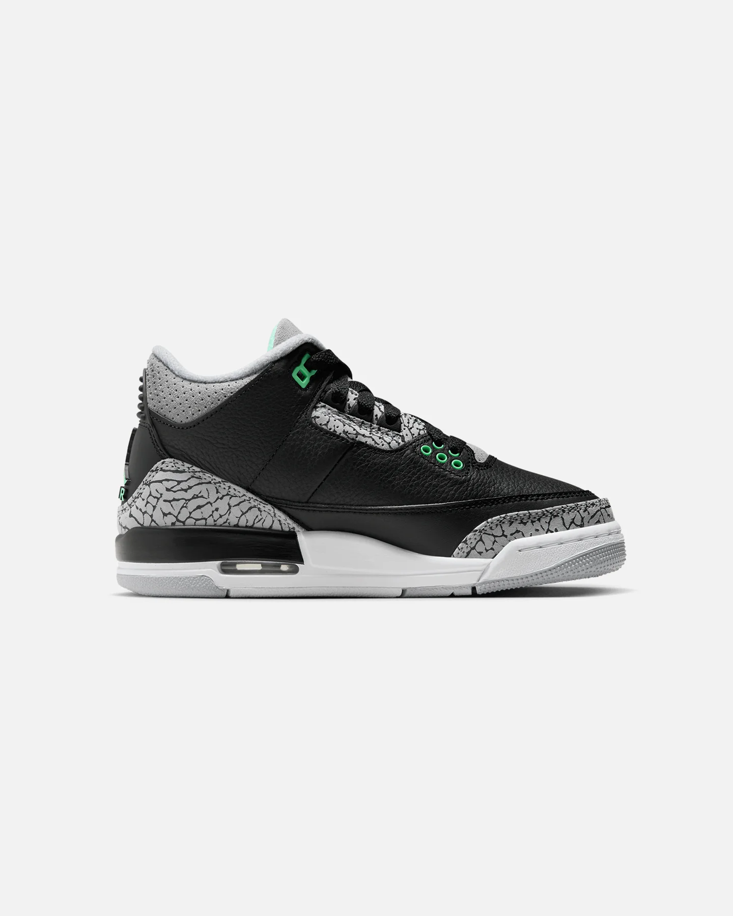 Jordan Kids' Air Jordan 3 Retro (GS) Black/Green Glow - Image 4