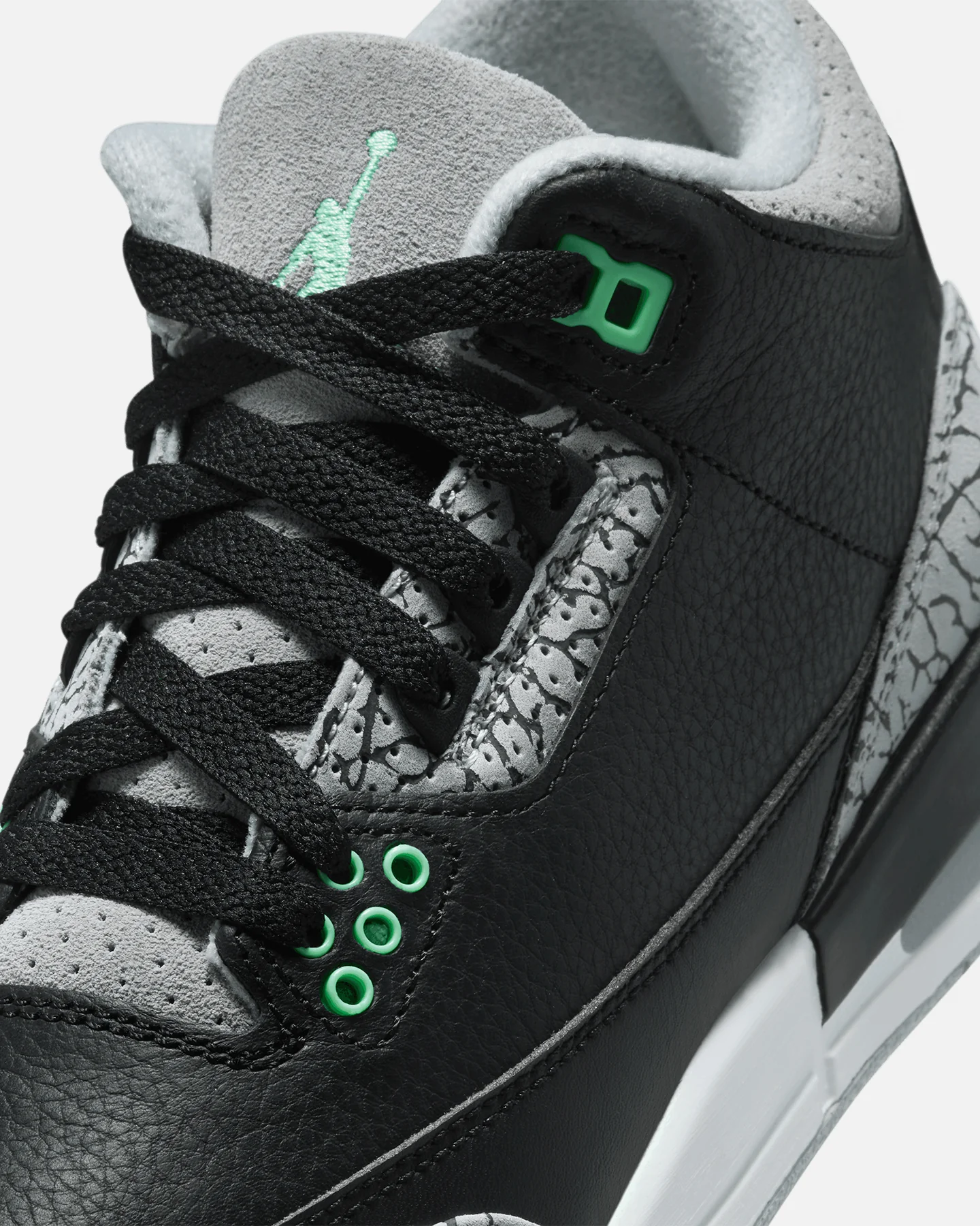 Jordan Kids' Air Jordan 3 Retro (GS) Black/Green Glow - Image 6