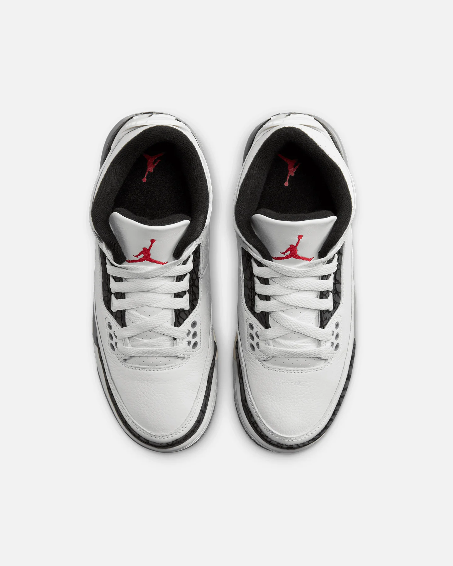 Jordan Kids' Air Jordan 3 Retro (GS) "Cement Grey" Summit White/Fire Red Cement - Image 7