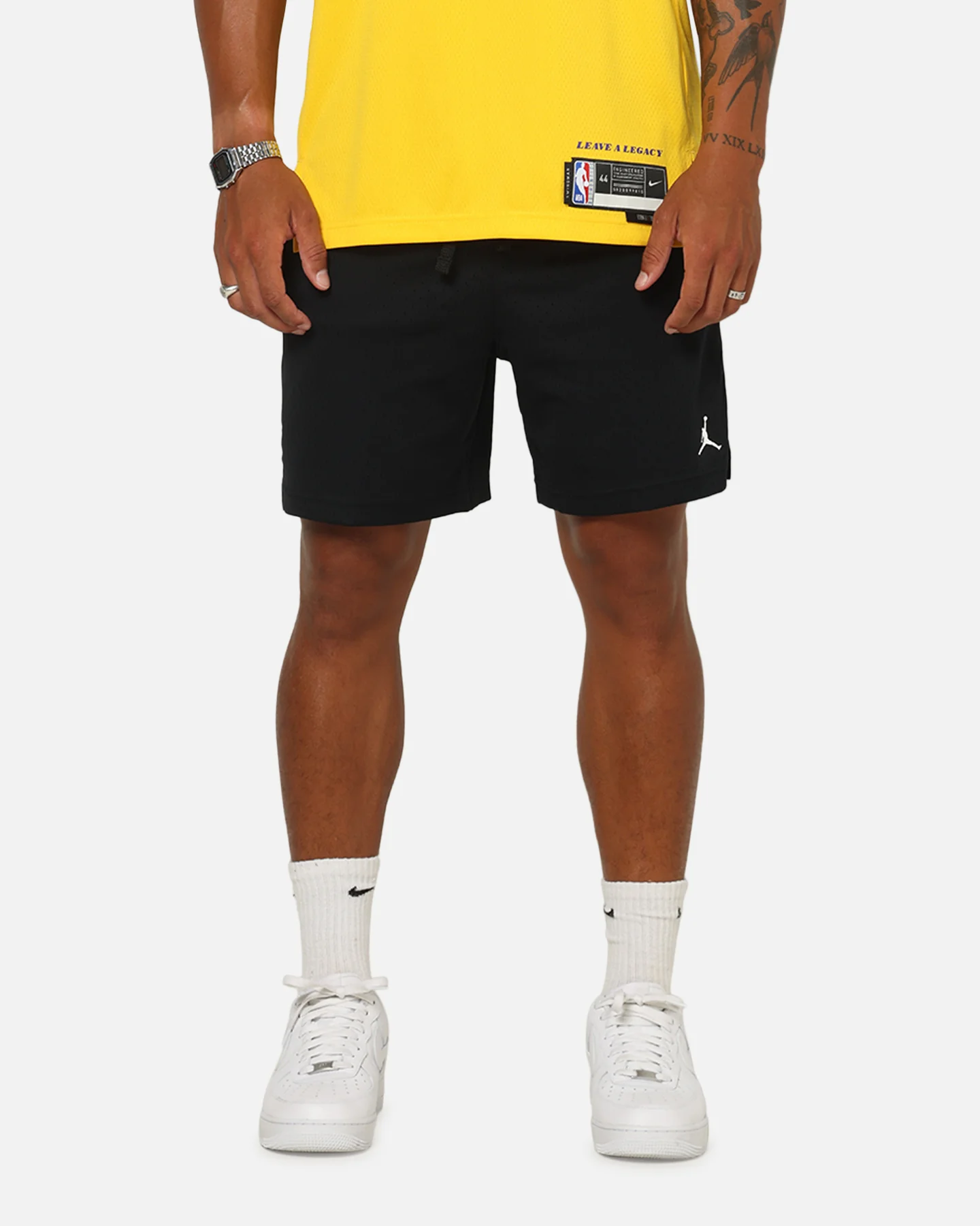 Jordan Sport Dri-FIT Mesh Shorts Black/White - Image 5
