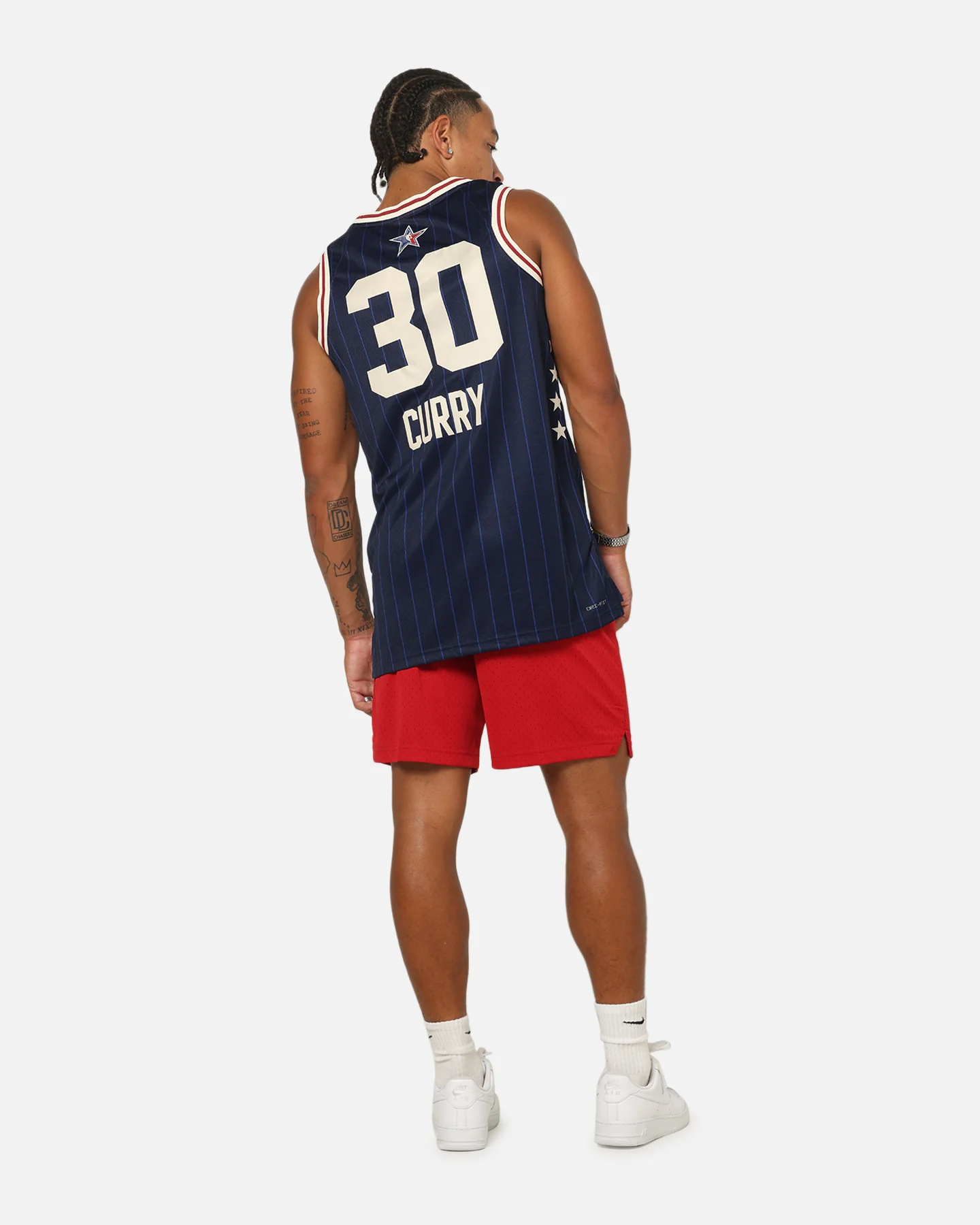 Jordan Stephen Curry All-Star 73rd Anniversary Swingman Jersey Navy - Image 5