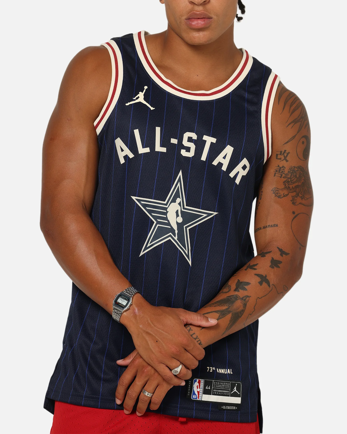 Jordan Stephen Curry All-Star 73rd Anniversary Swingman Jersey Navy - Image 8