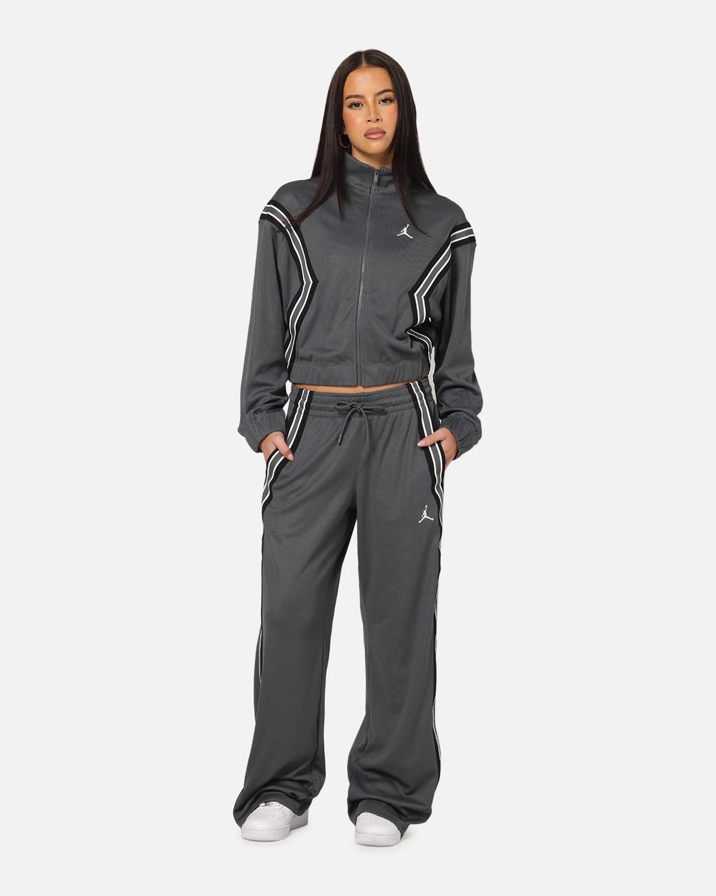 Jordan Women's Brooklyn Full-Zip Track Jacket Iron Grey - Image 3