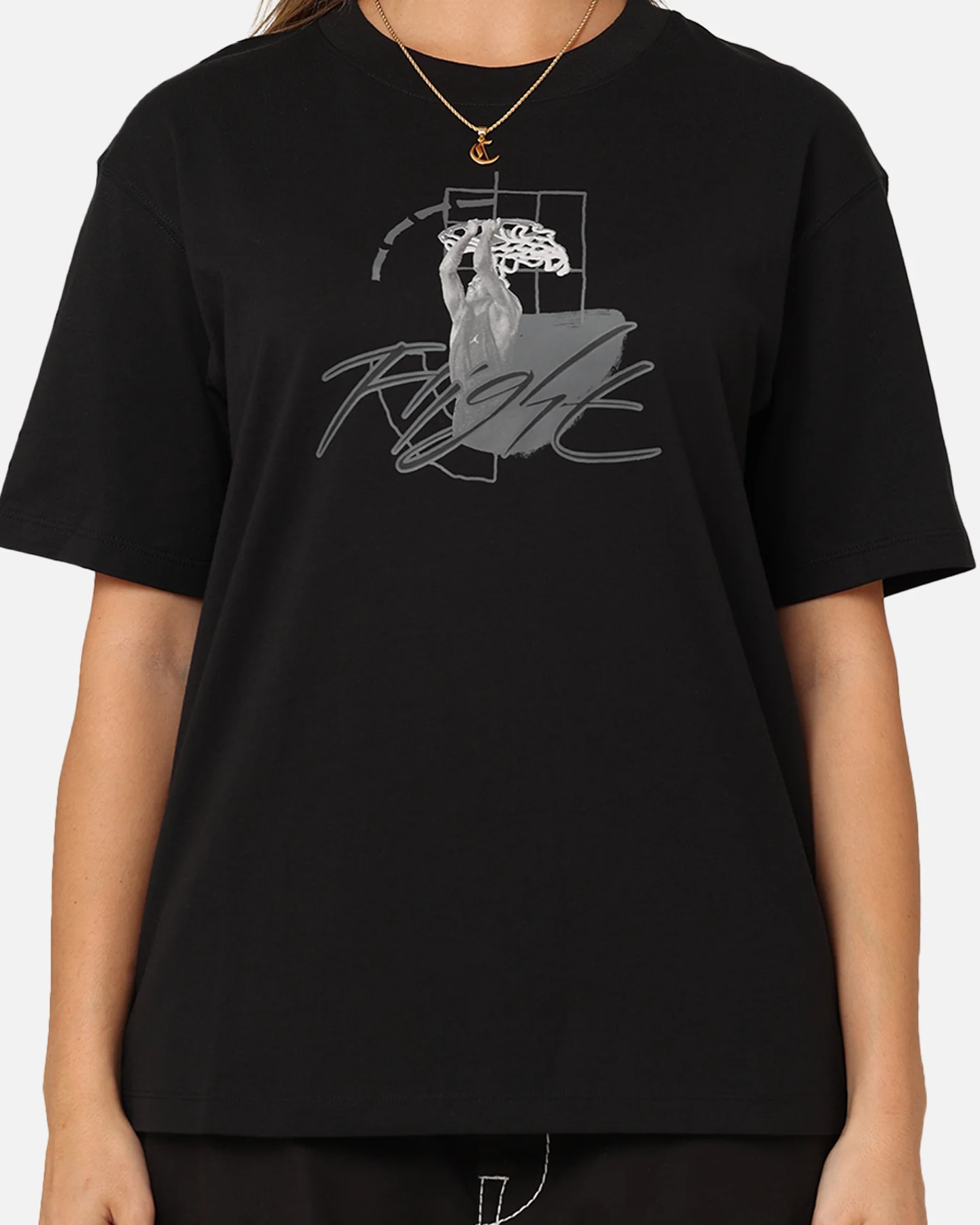 Jordan Women's Graphic T-Shirt Black - Image 3