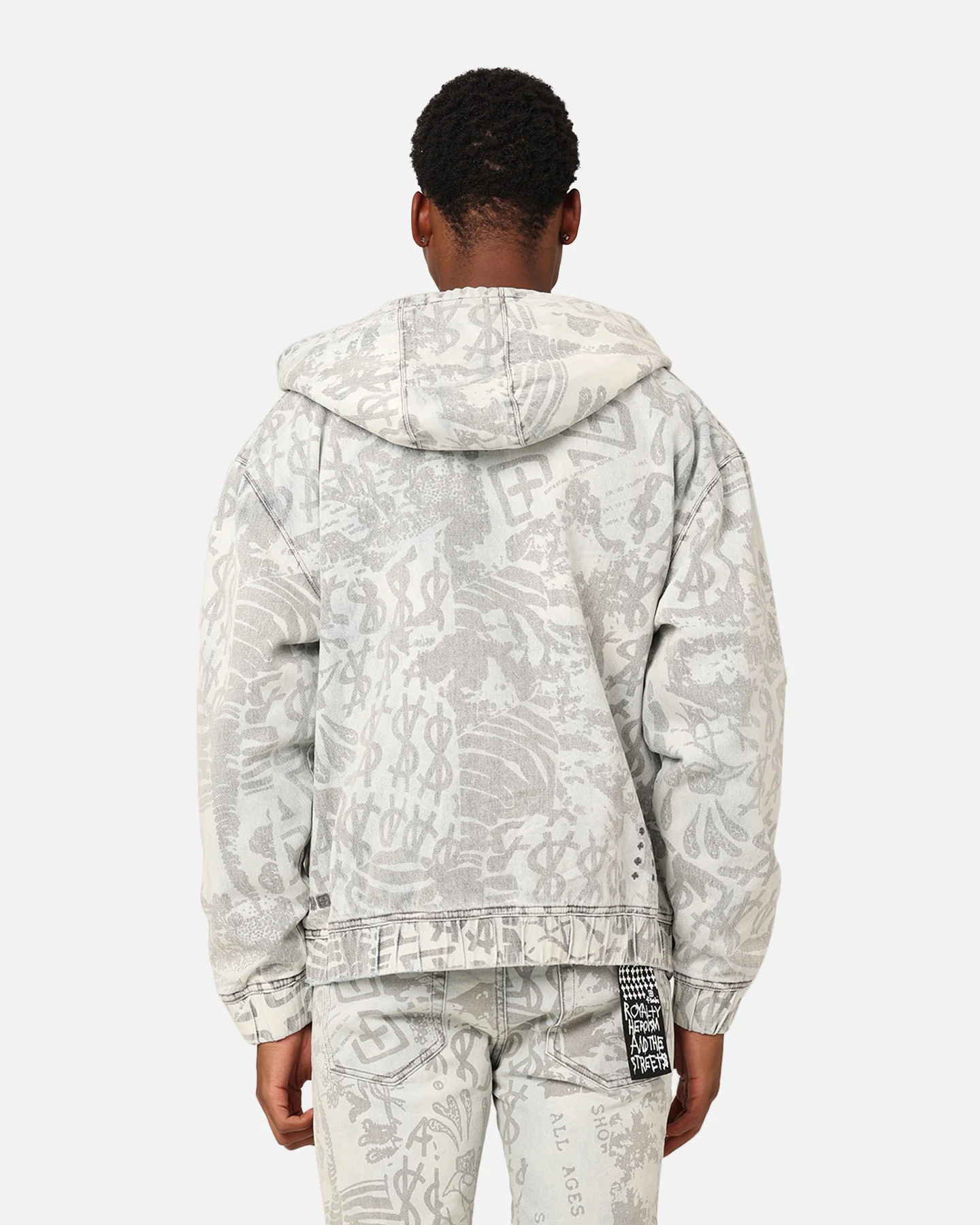 Ksubi Kollage Zip Hoodie Icey Denim - Image 4