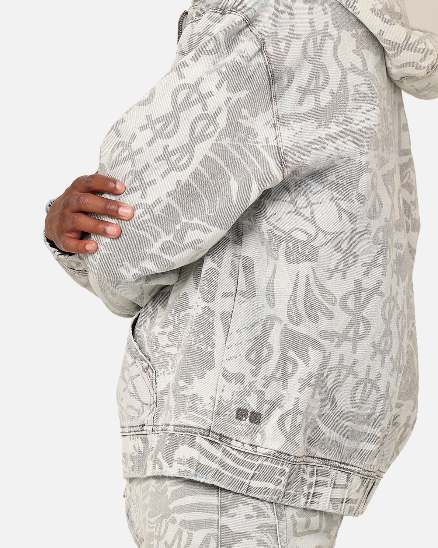 Ksubi Kollage Zip Hoodie Icey Denim - Image 8