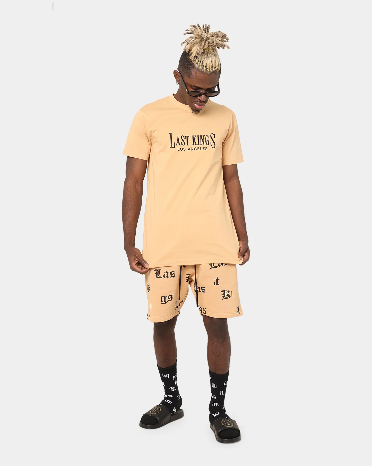 Last Kings Fragment Sweat Shorts Sand - Image 2