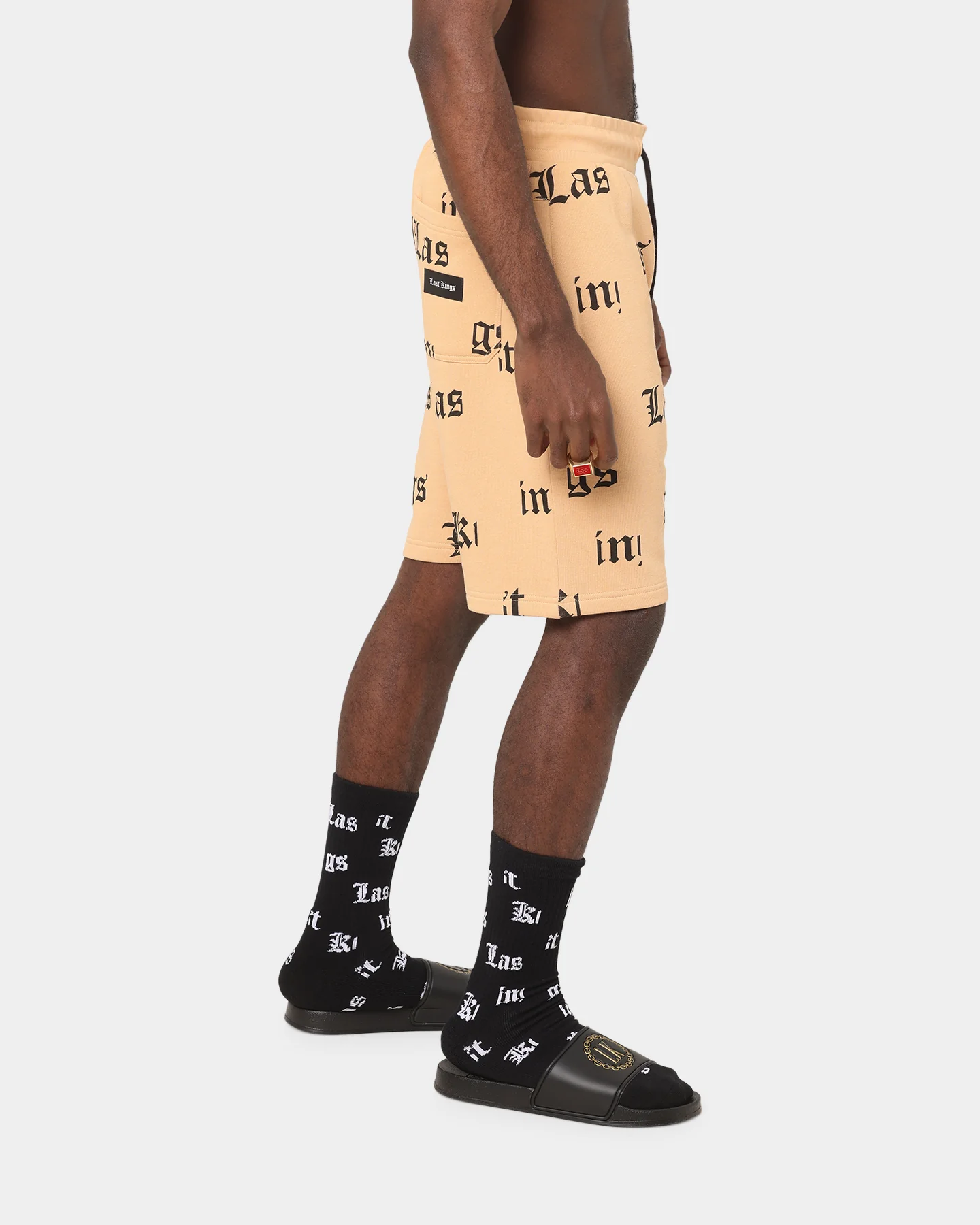 Last Kings Fragment Sweat Shorts Sand - Image 5