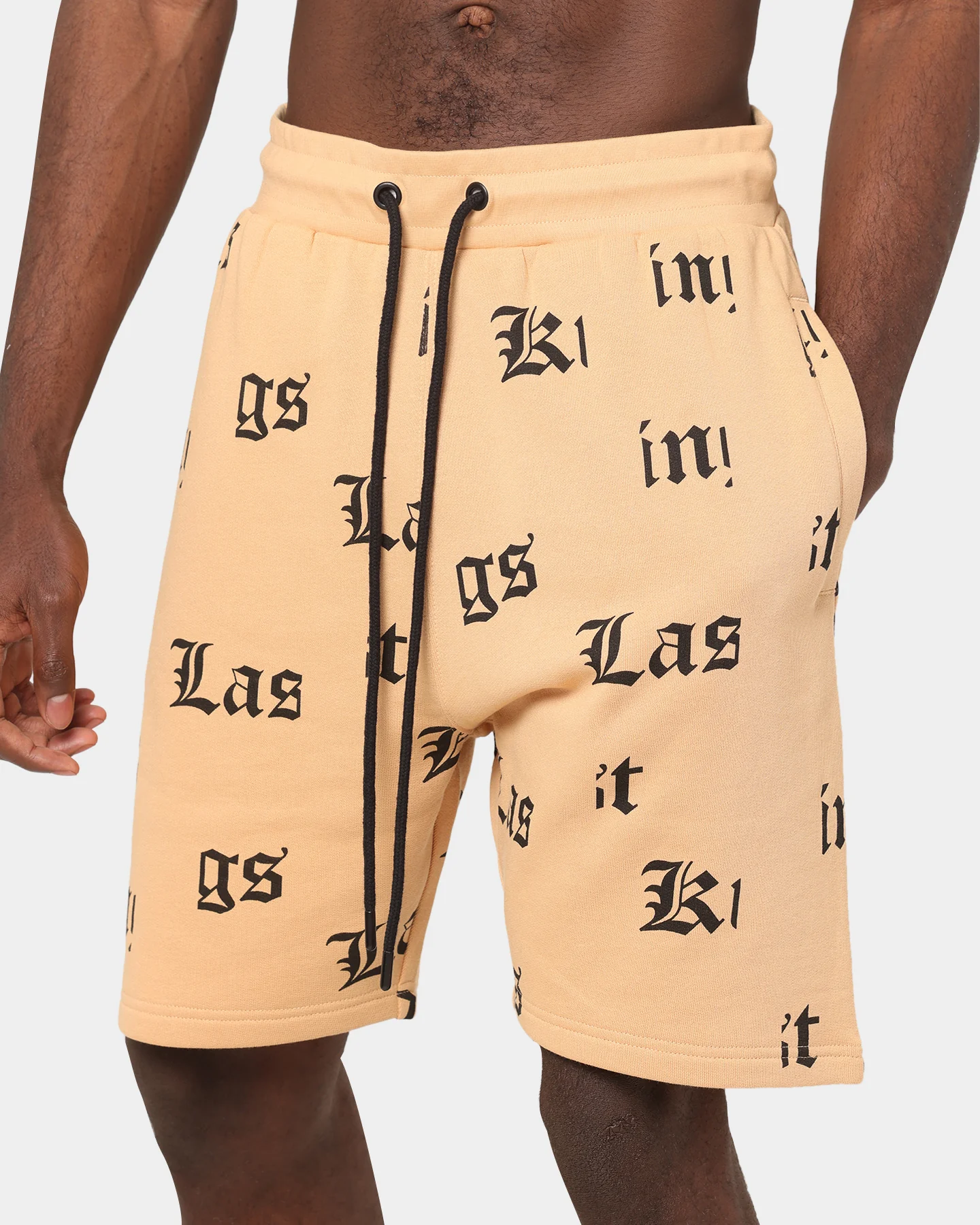 Last Kings Fragment Sweat Shorts Sand - Image 7