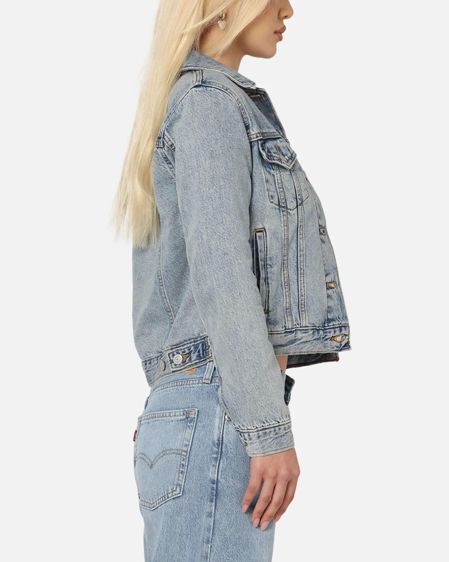 Levi Strauss And Co Women's Original Trucker Jacket Blue - Image 4
