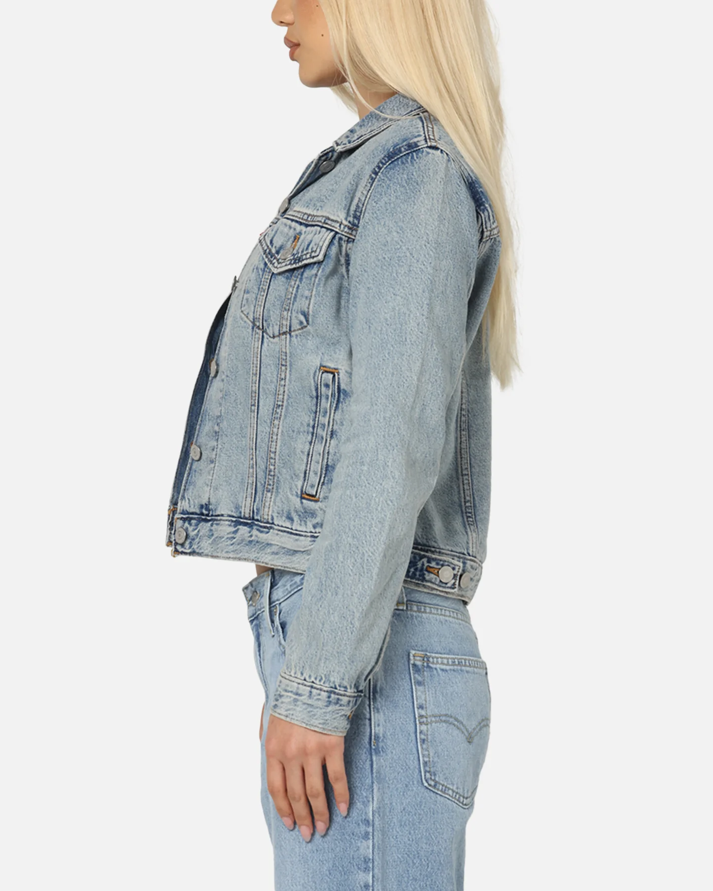 Levi Strauss And Co Women's Original Trucker Jacket Blue - Image 5