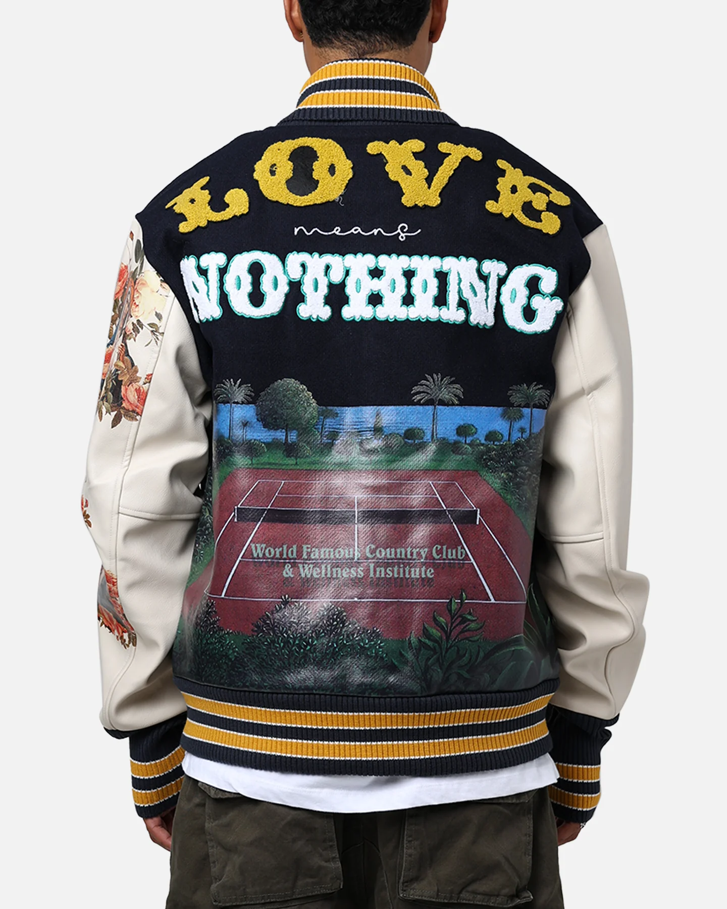 Lifted Anchors "Kournikova" Varsity Tennis Jacket Deep Navy - Image 2