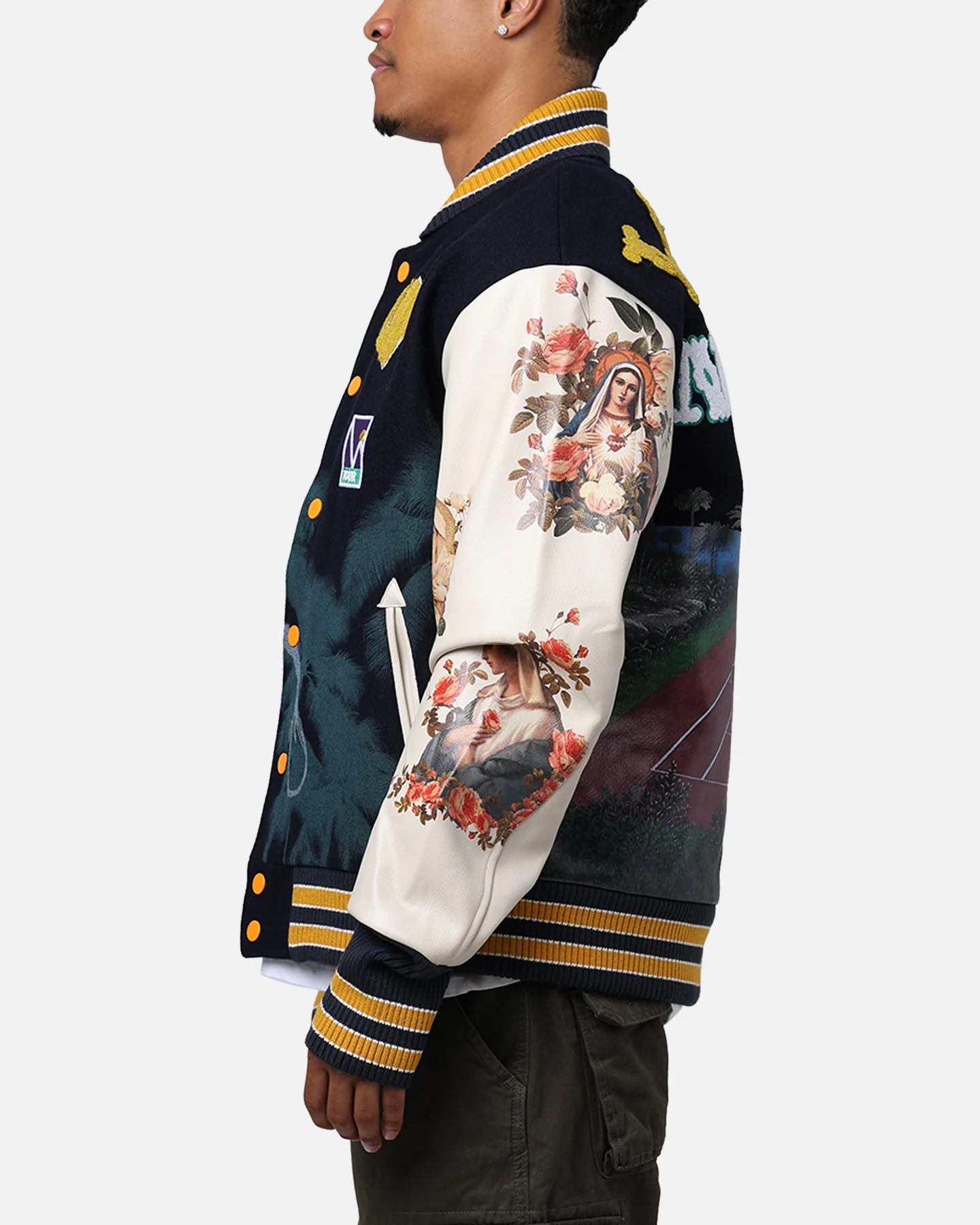 Lifted Anchors "Kournikova" Varsity Tennis Jacket Deep Navy - Image 5